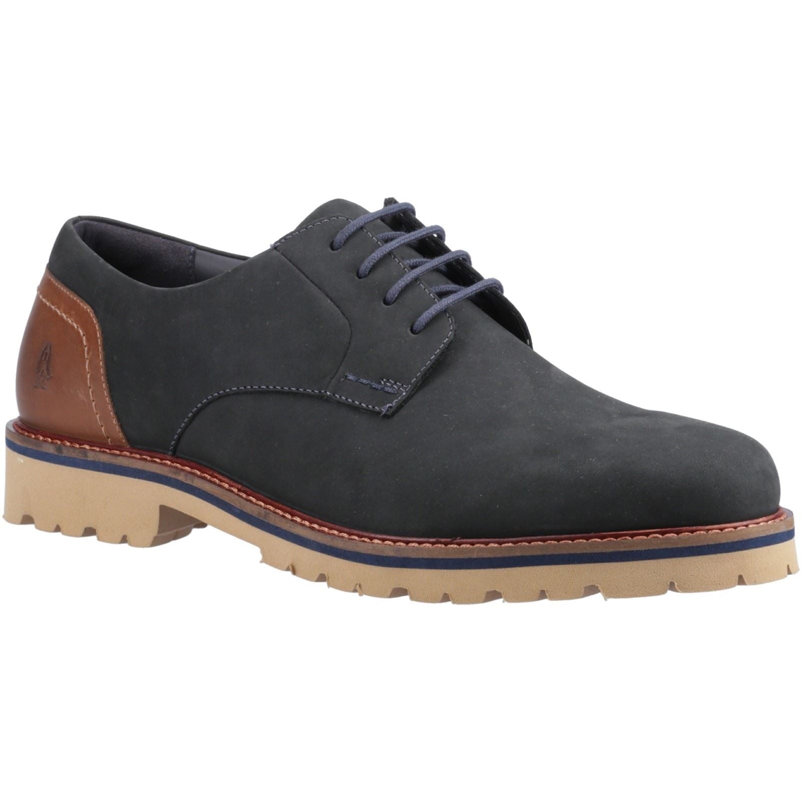 Hush Puppies Marcus Herrenschuhe aus Nubukleder in Marineblau mit Schnürung