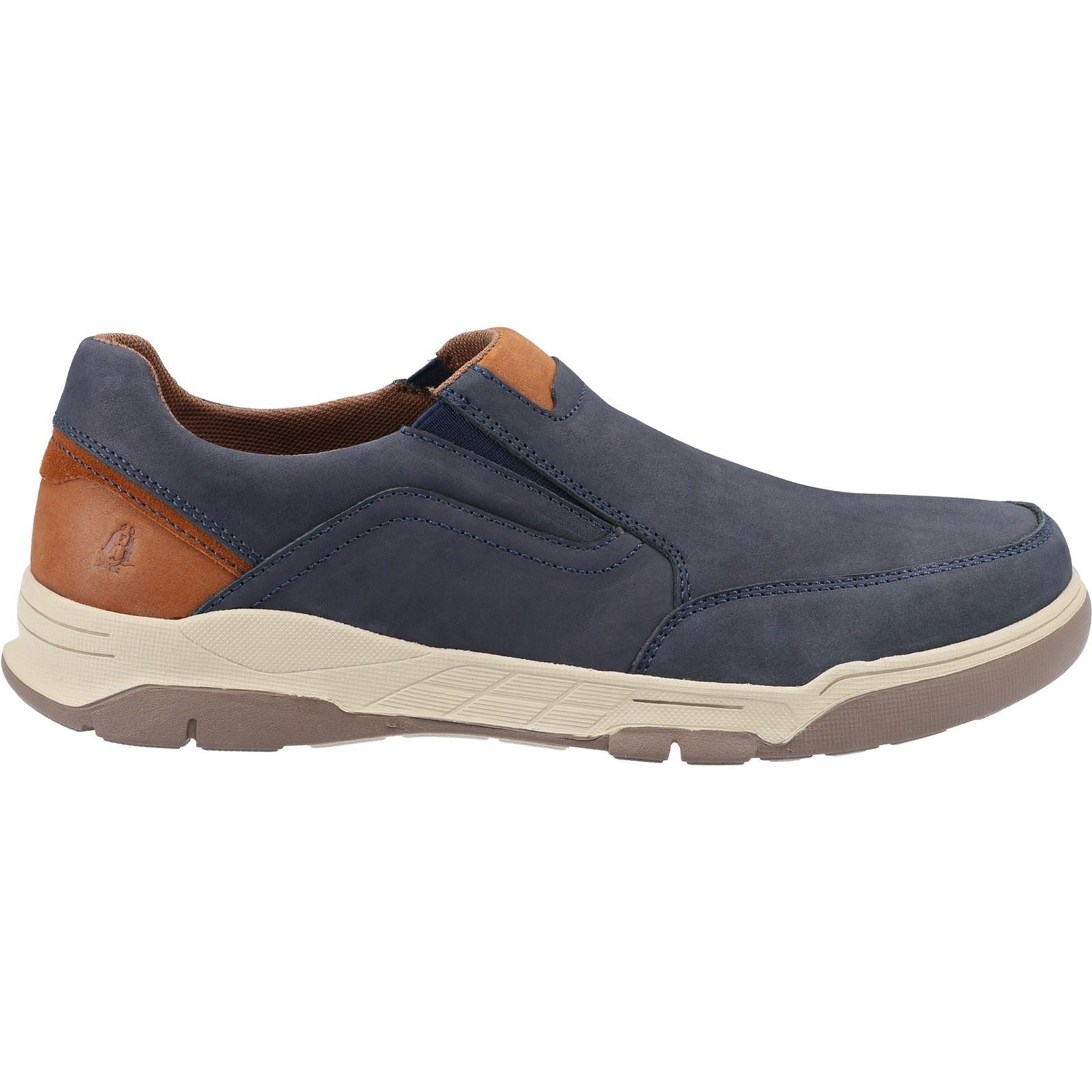 Hush Puppies Fletcher Herren-Lederslipper In Marineblau/Braun