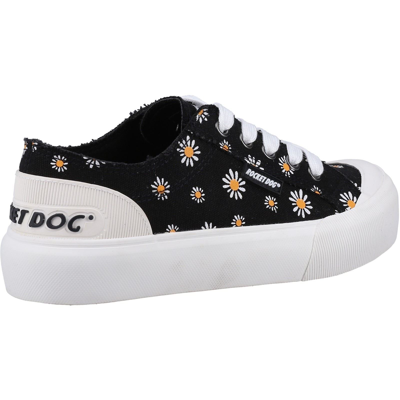 Rocket Dog Jazzin Plus Dixie Baumwoll-Damenschwarze Turnschuhe