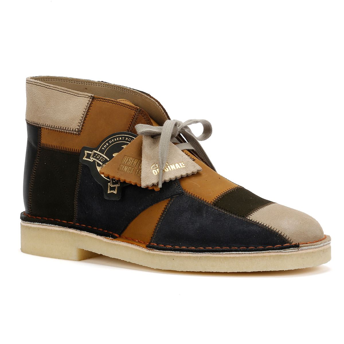 Clarks Originals Desert Patch Herren Stiefel Aus Wildleder In Braun
