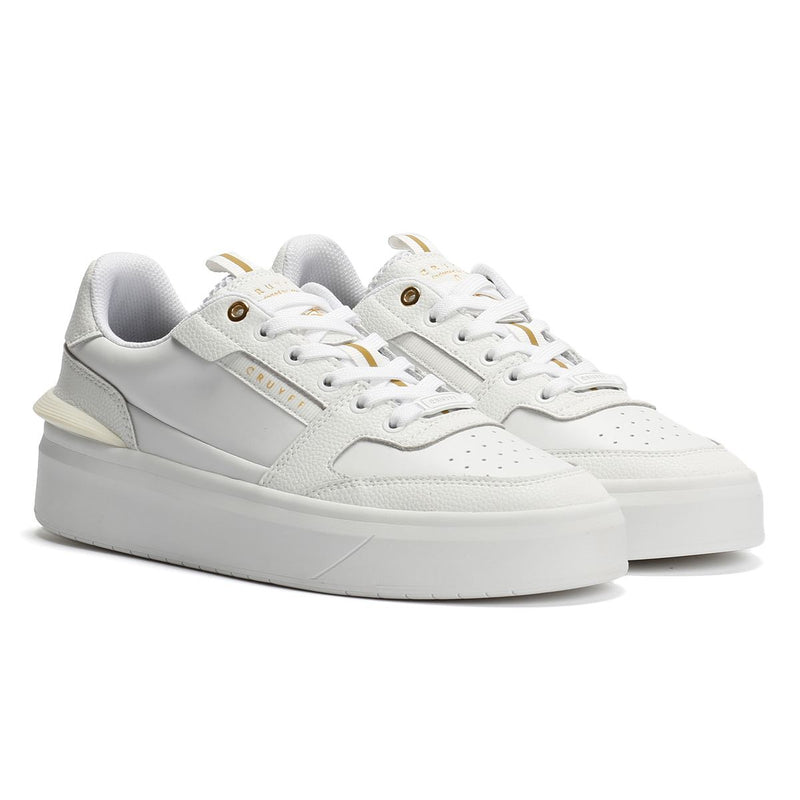 Cruyff Endorsed Tennis Leder Herren Weiße Sneakers