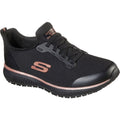 Skechers Workwear Squad SR Textil Damen Schwarz/Roségold Sicherheits Sneaker