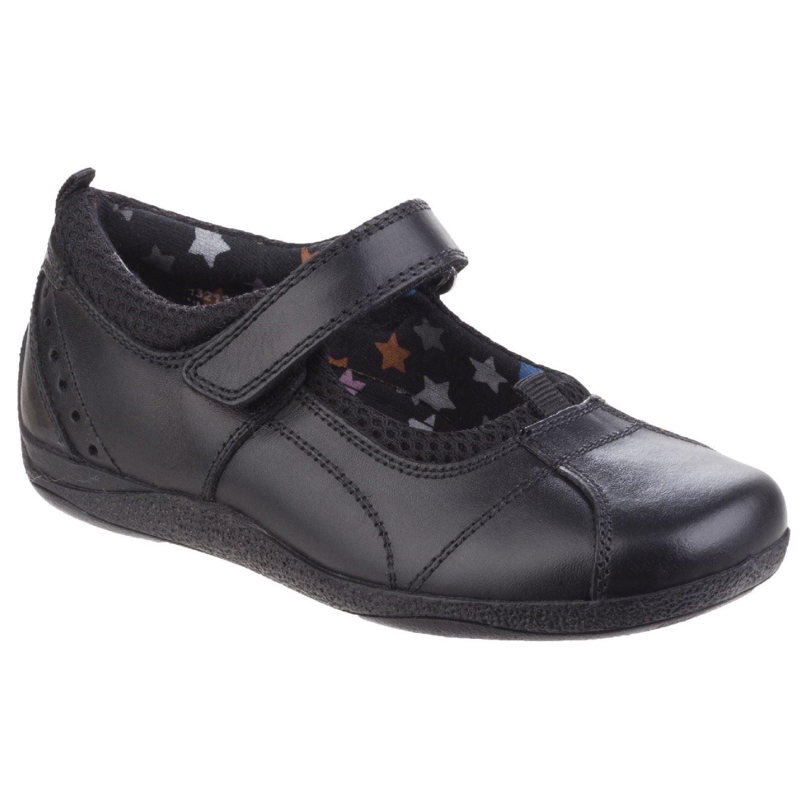 Hush Puppies Cindy Senior Mädchenschuhe Aus Schwarzem Leder