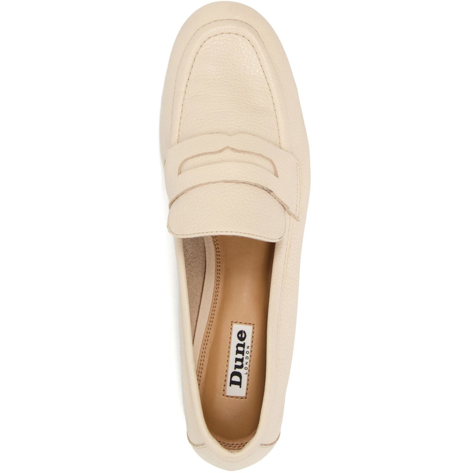 Dune Gianetta Leder Damen Ecru Slipper