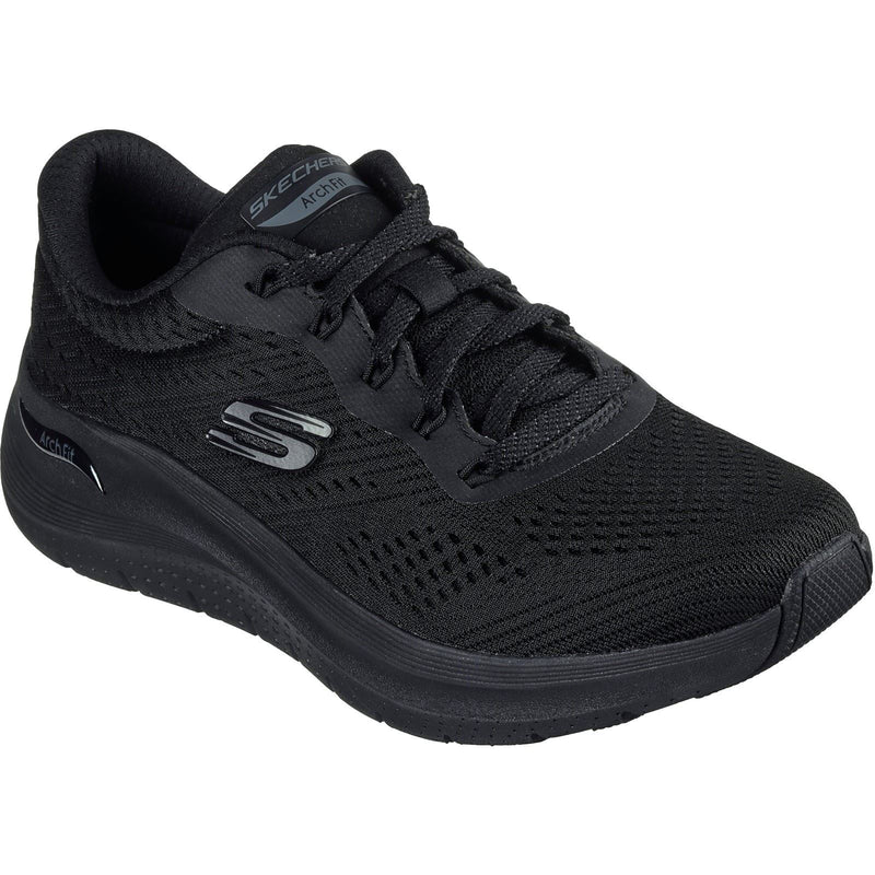 Skechers Arch Fit 2.0 Big League Polyester Damen Schwarze Farbe Sneakers