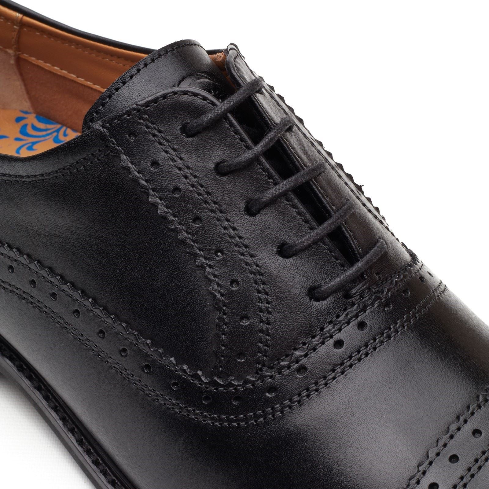 Base London Ascot Oxford Leder Herren Schwarze Farbe Oxford Schuhe