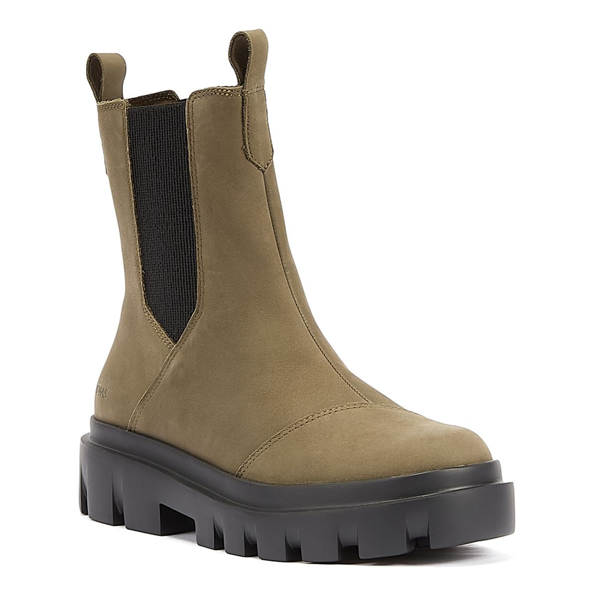 TOMS Rowan Leder Damen Olive Stiefel