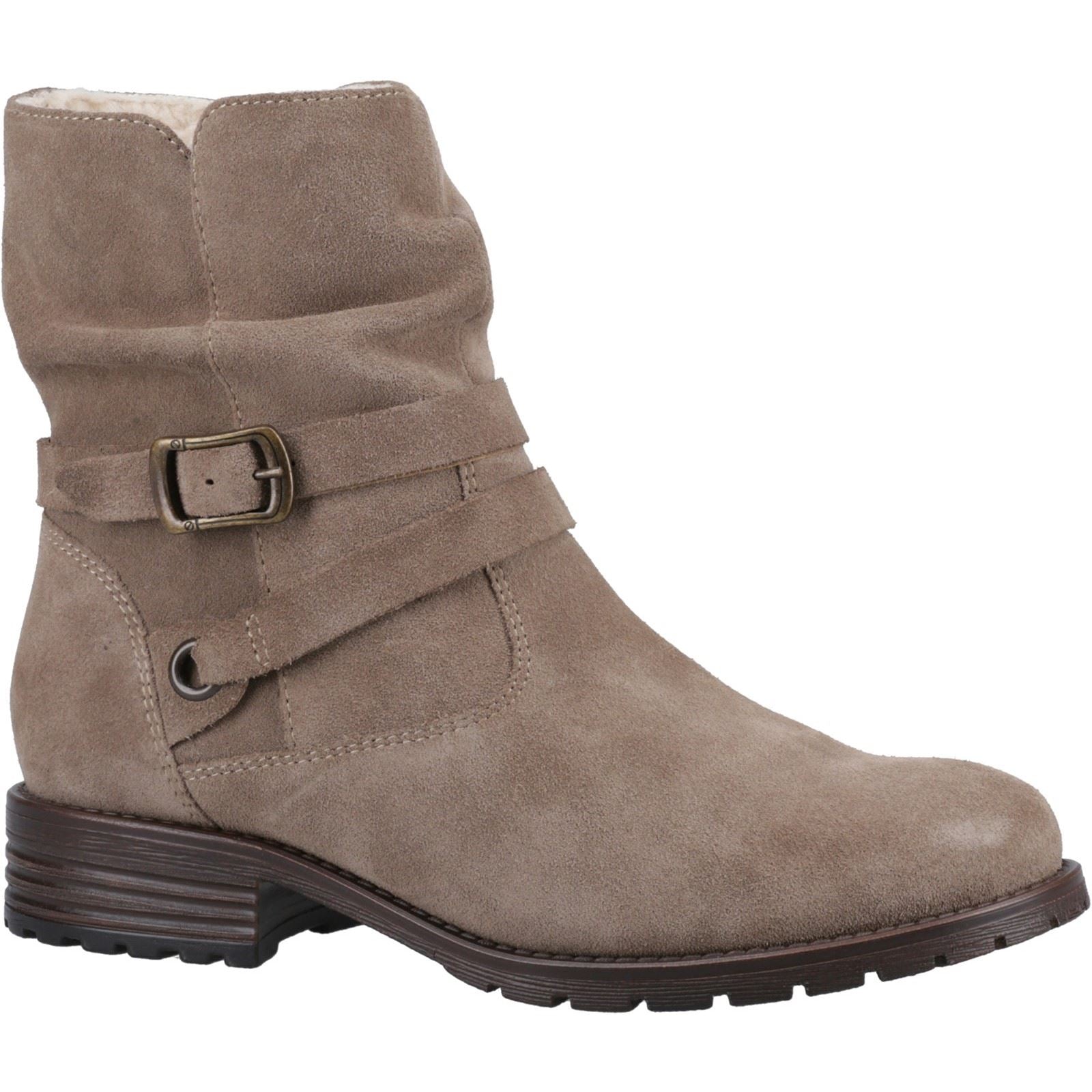 Hush Puppies Piper Leder Damen Taupe Stiefel