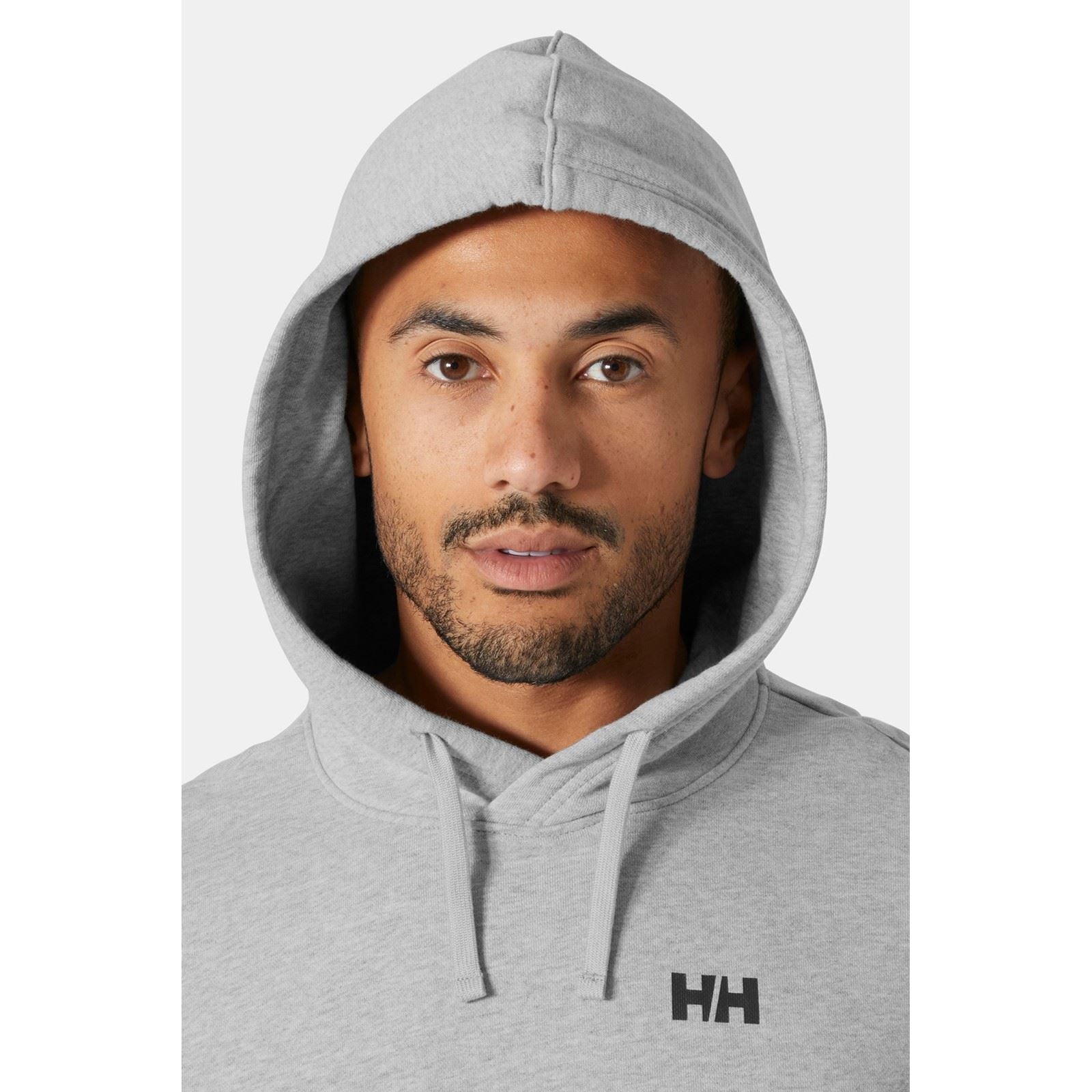 Helly Hansen Sport Core Graphic Hoodie Baumwoll Herren Graues Kapuzensweatshirt