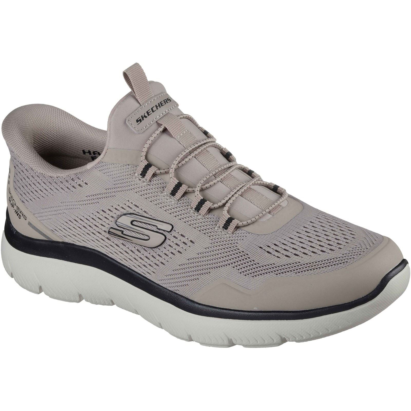 Skechers Summits Top Rate Textil Herren Taupe/Schwarze Farbe Sneakers