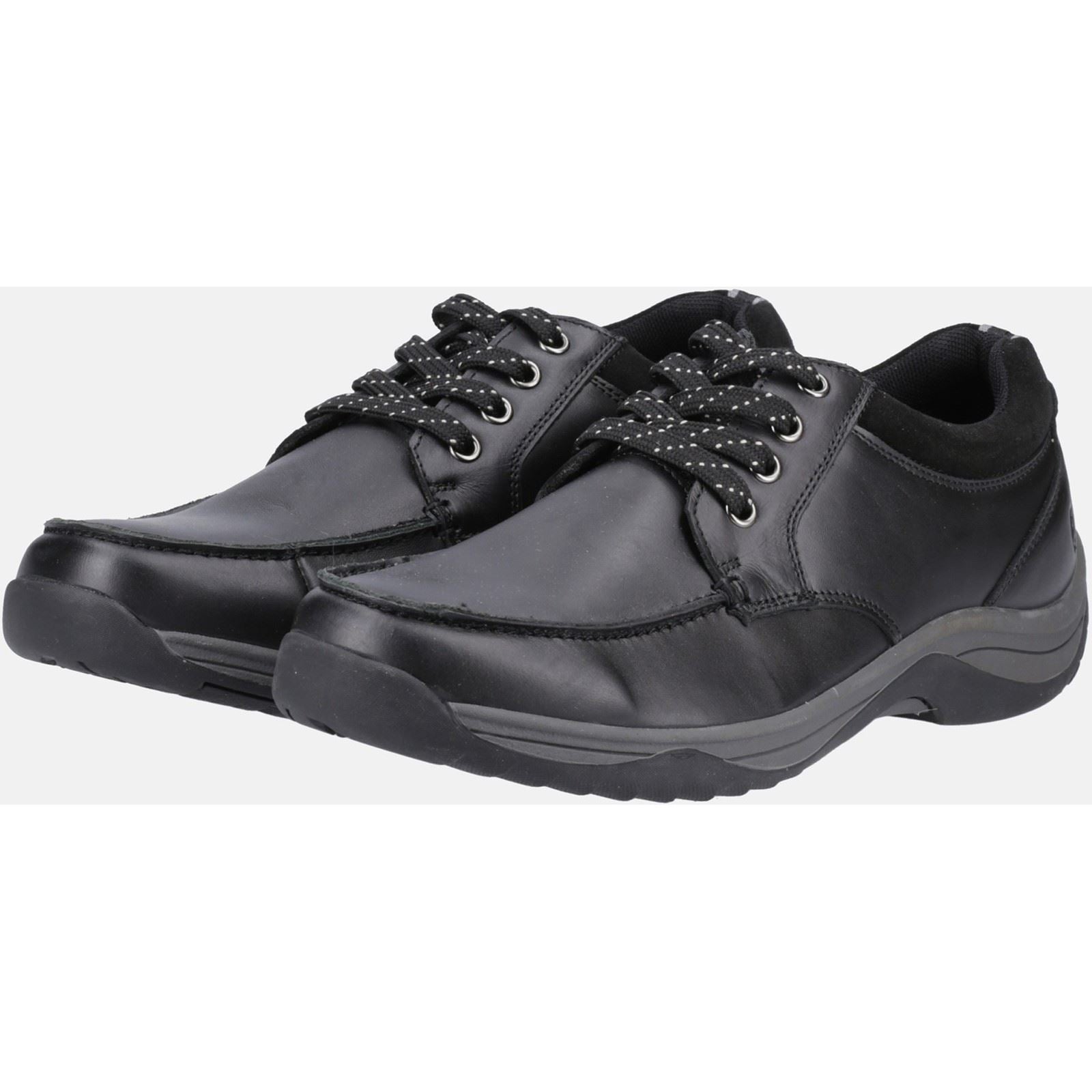 Hush Puppies Derek Herrenschuhe Aus Schwarzem Leder Mit Schnürung