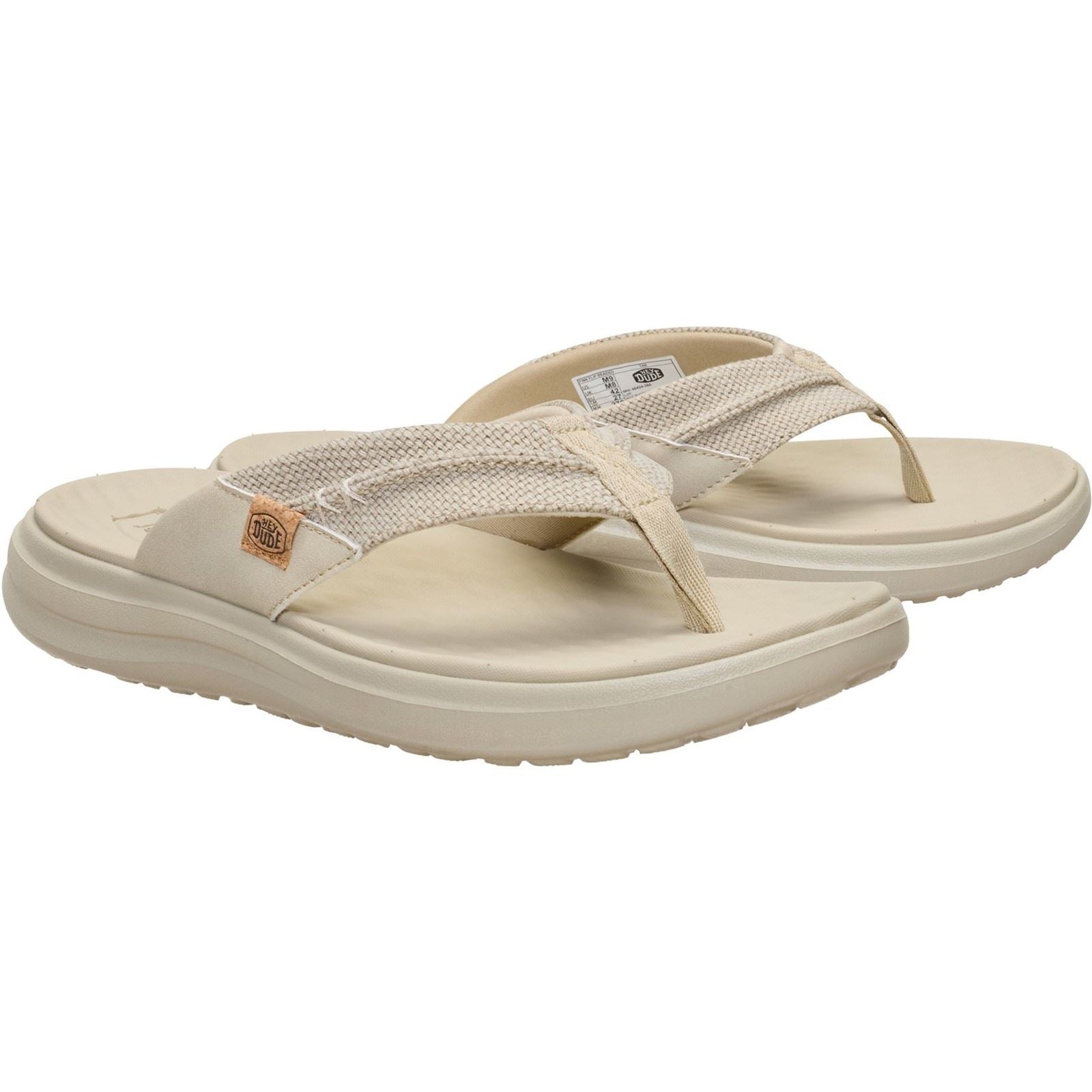 HEYDUDE Finn Flip Polyester Herren Braune Sandalen