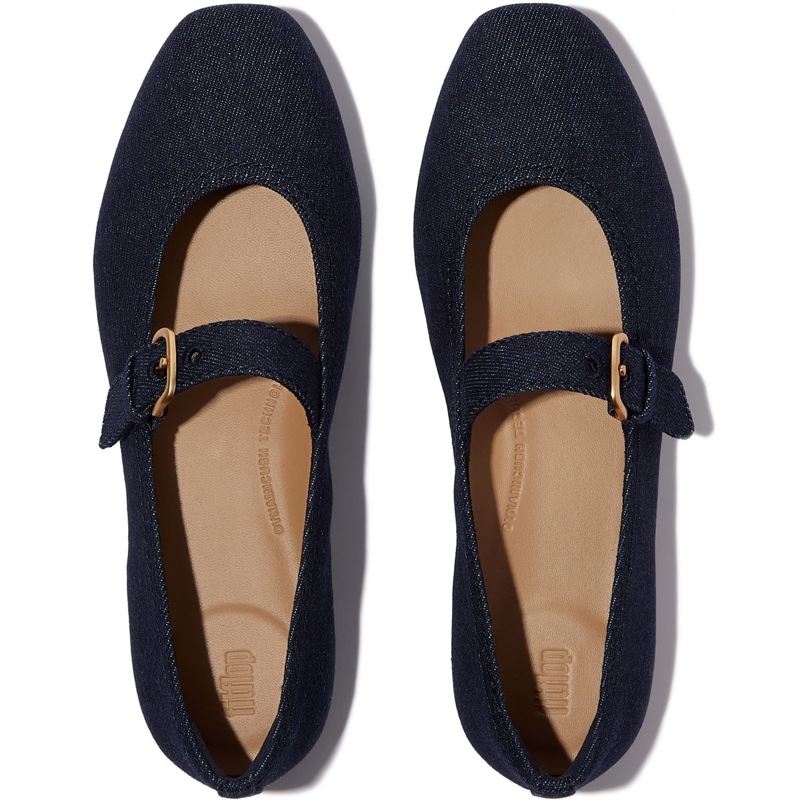 Fitflop Delicato Polyester Damen Dunkelblau Denim Schuhe