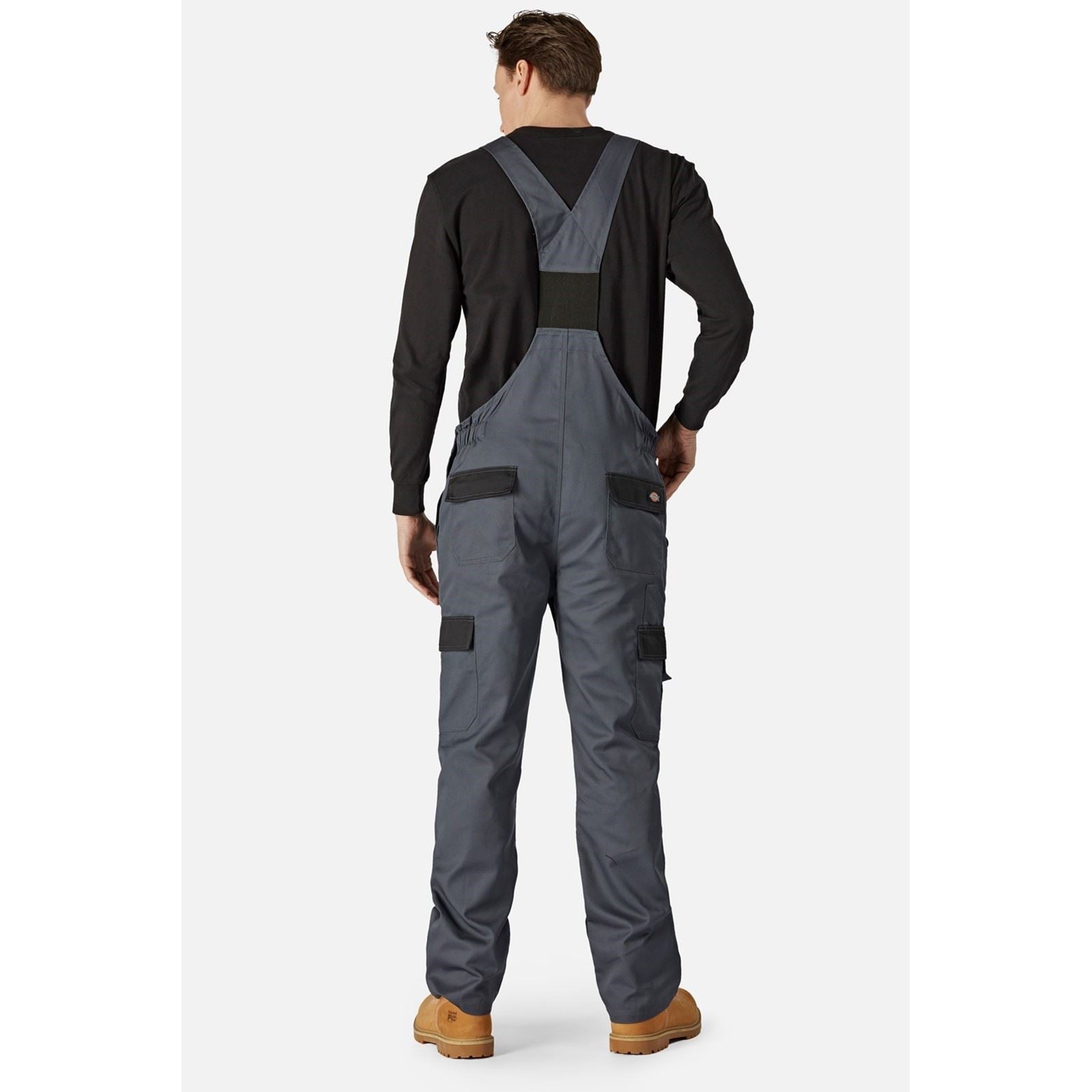 Dickies Everyday Bib and Brace Polyester Herren Grauer Arbeitsoverall
