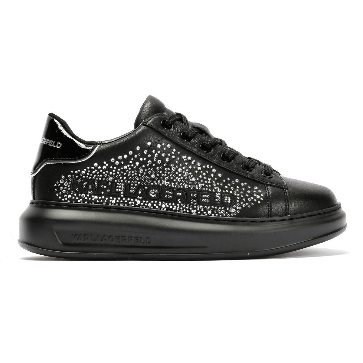 Karl Lagerfeld Kapri Konstellation Leder Damen Schwarze Sneaker