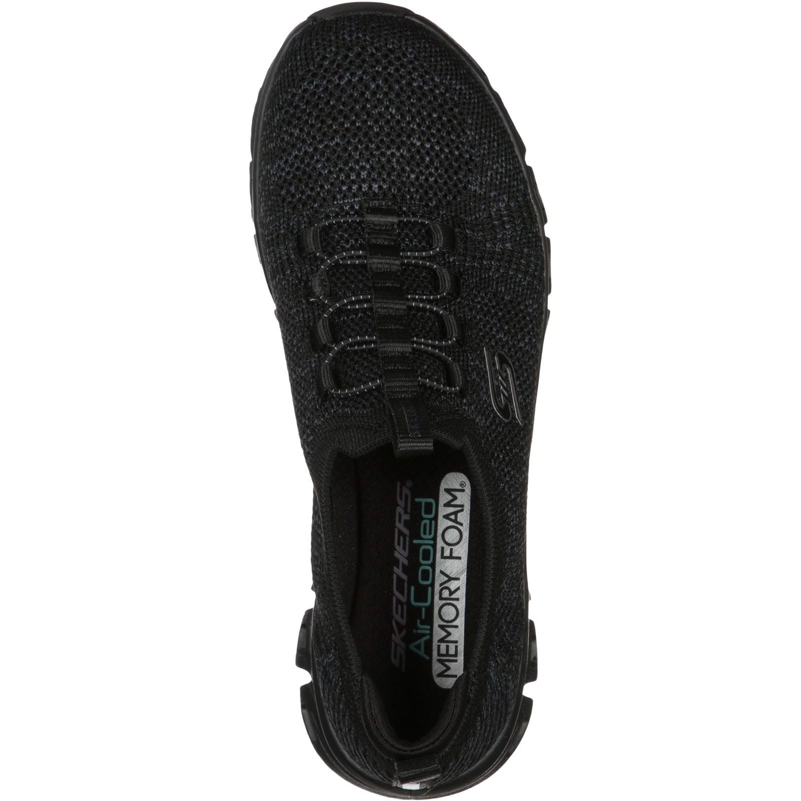 Skechers Glide Step Textile Damen-Sneaker In Schwarz