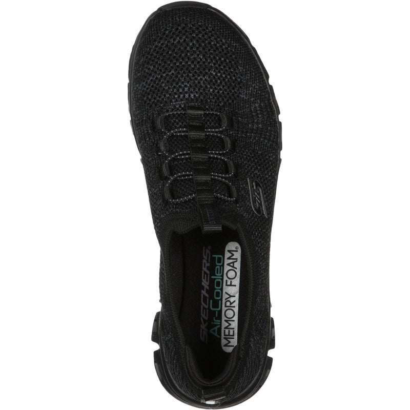 Skechers Glide Step Textile Damen-Sneaker In Schwarz