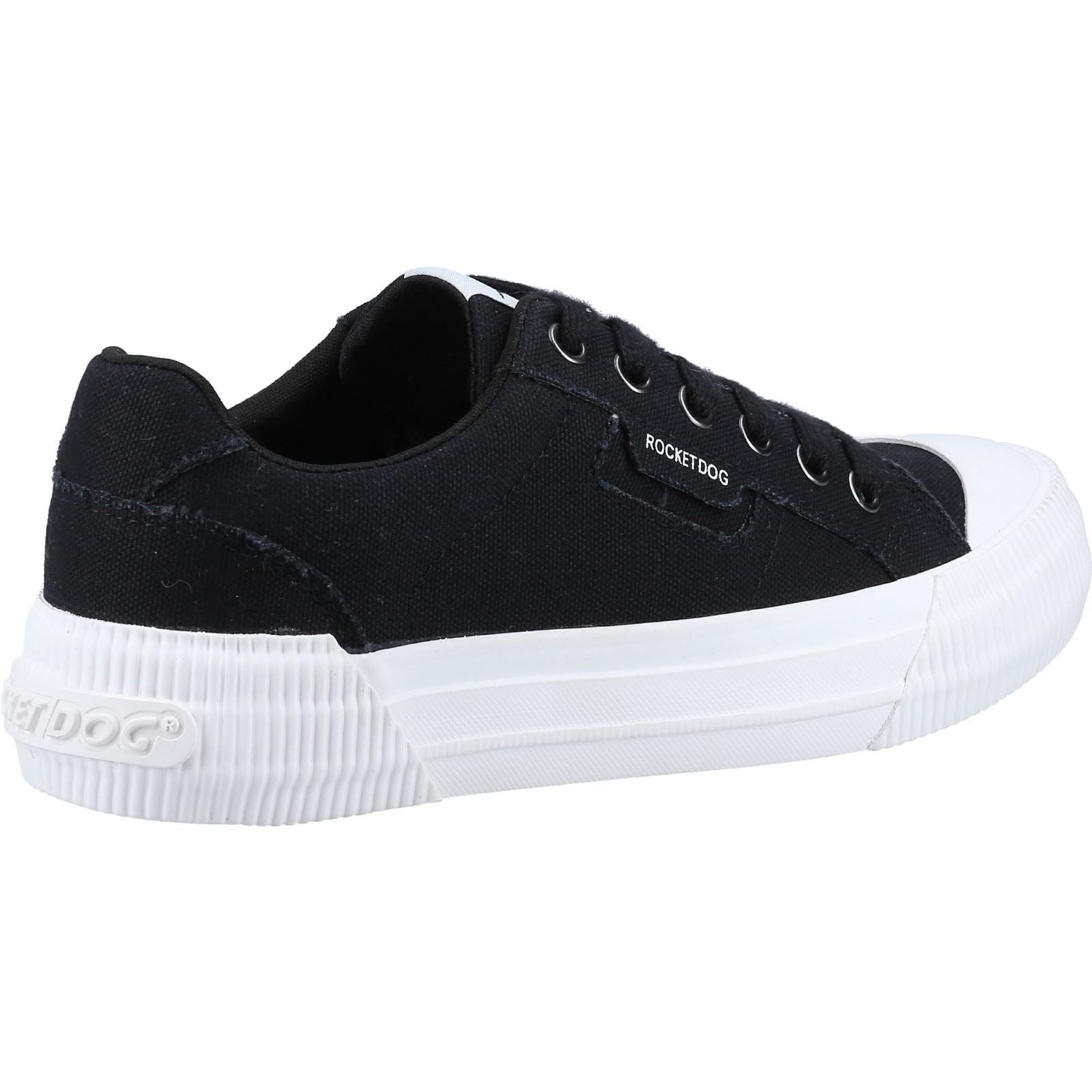 Rocket Dog Cheery 12A Canvas Baumwoll-Damenschwarze Turnschuhe
