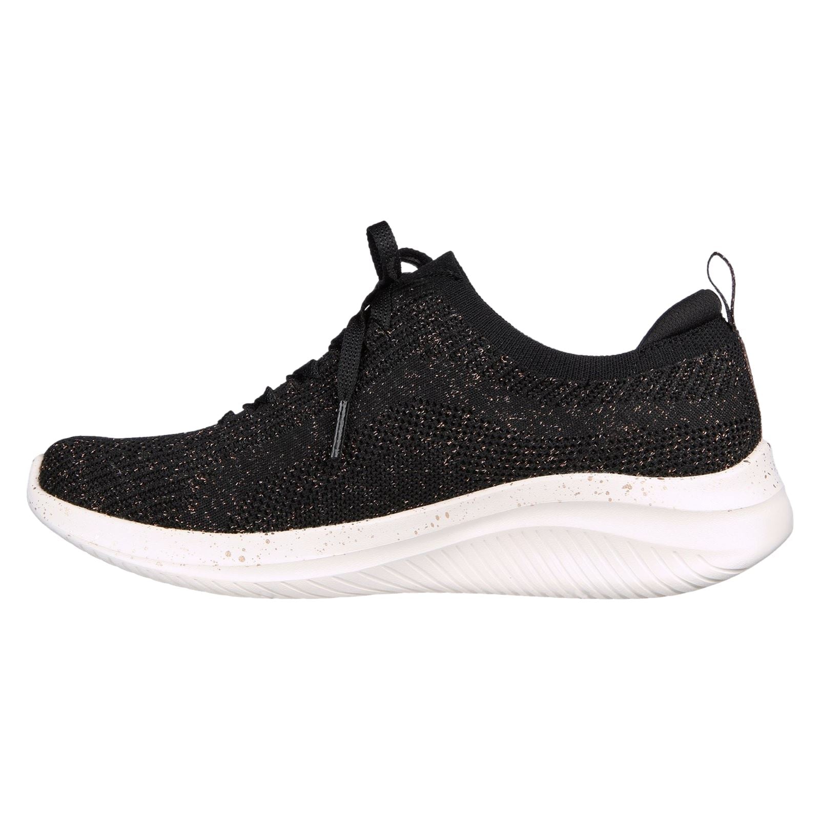 Skechers Ultra Flex 3.0 - Let's Dance Textile Damen Sneaker In Schwarz/Roségold