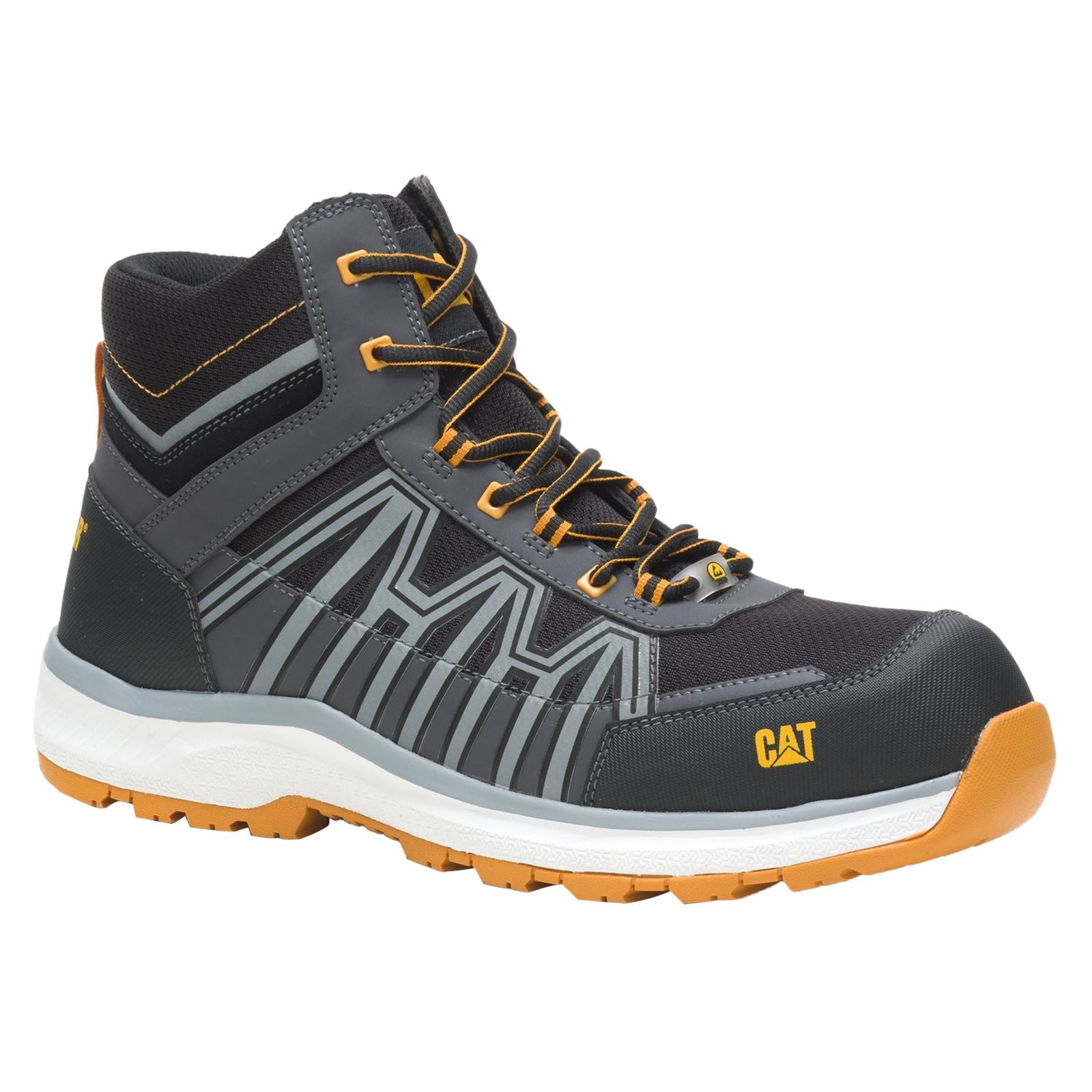 Caterpillar Lade Pu/Mesh/Tpu Schwarz/Orange Wanderschuhe