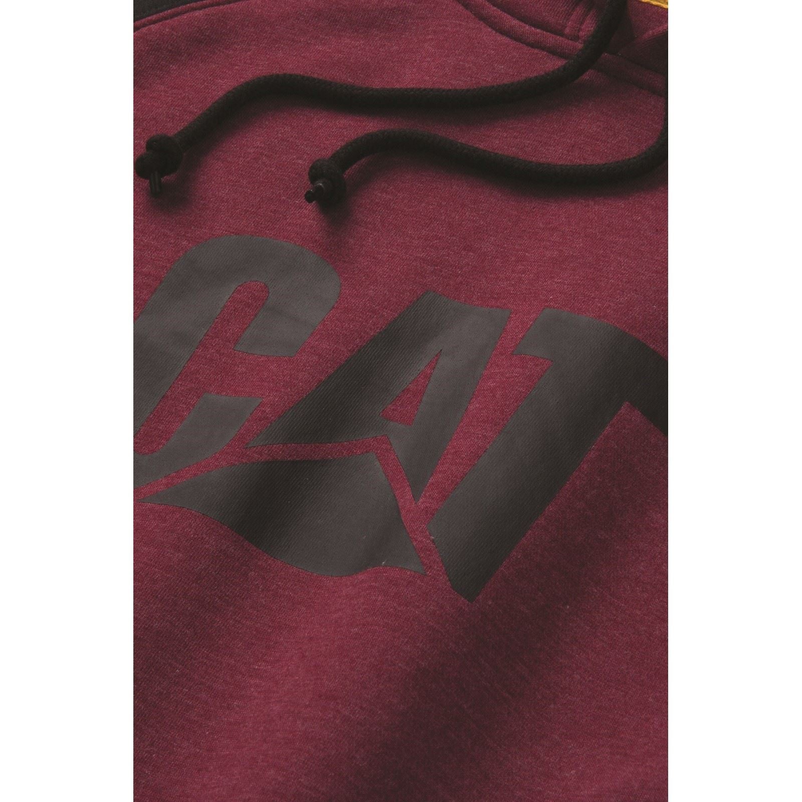 Caterpillar Raglan Baumwolle Herren Roter Kapuzenpullover