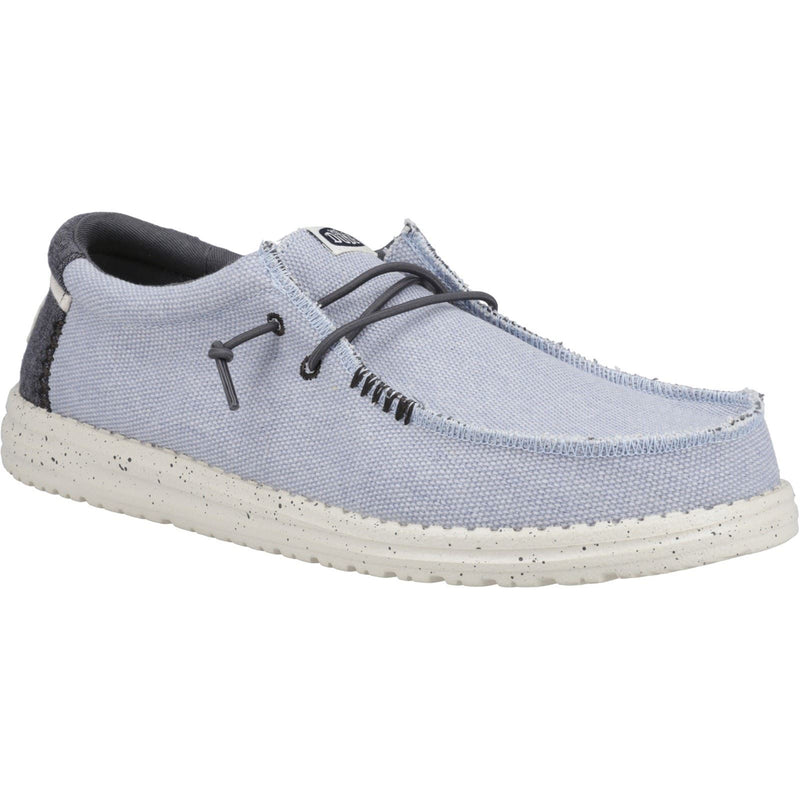 HEYDUDE Wally Coastline Stoff Herren Bootsschuhe In Steingrau