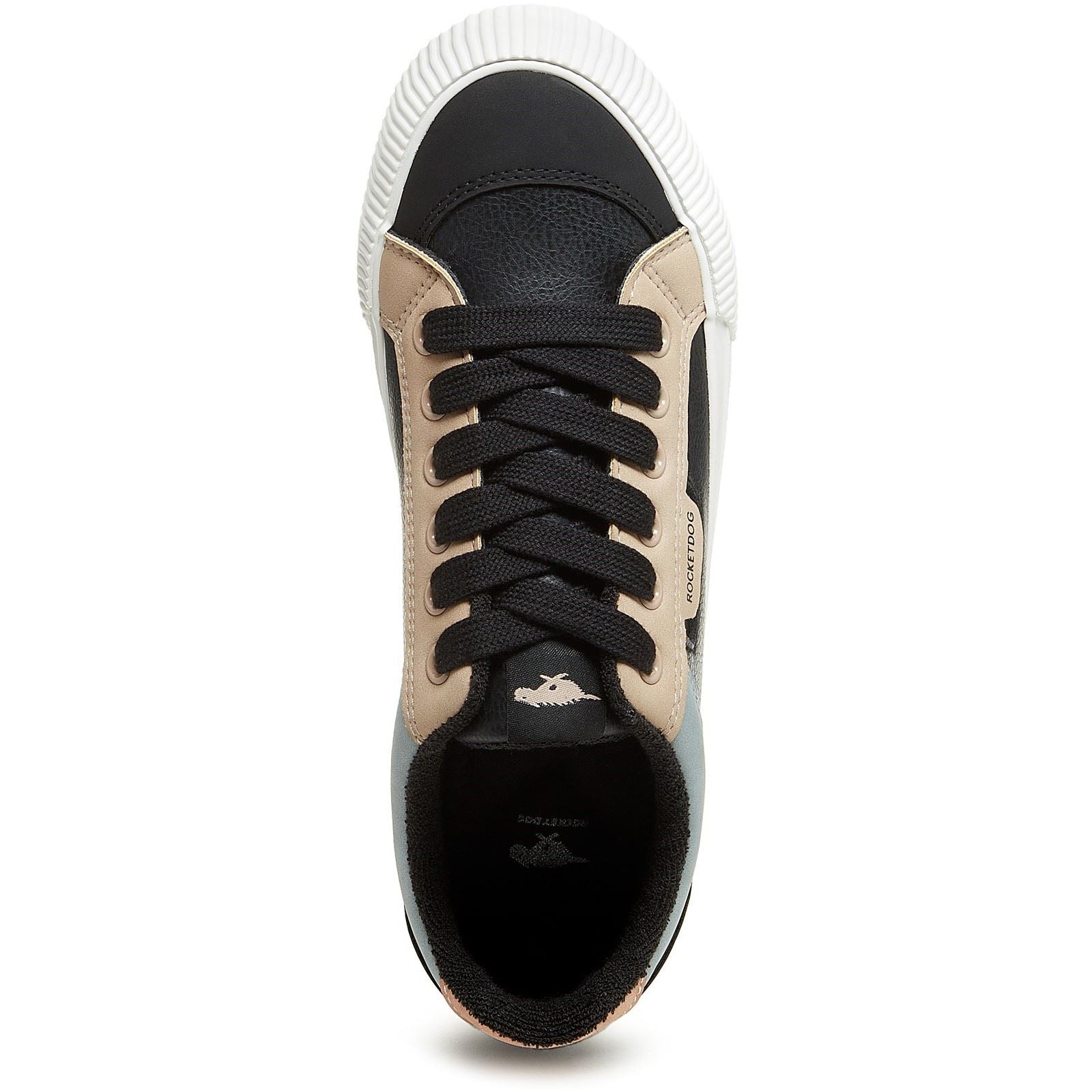 Rocket Dog Cheery Blocked Sporty Damen Schwarze Kombi Sneakers