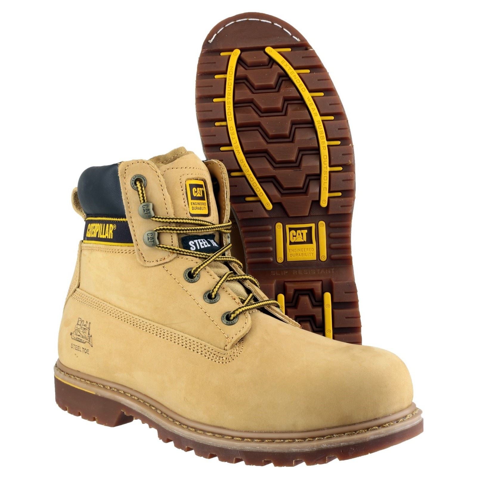 Caterpillar Holton Leder  Honey Sicherheitsschuhe