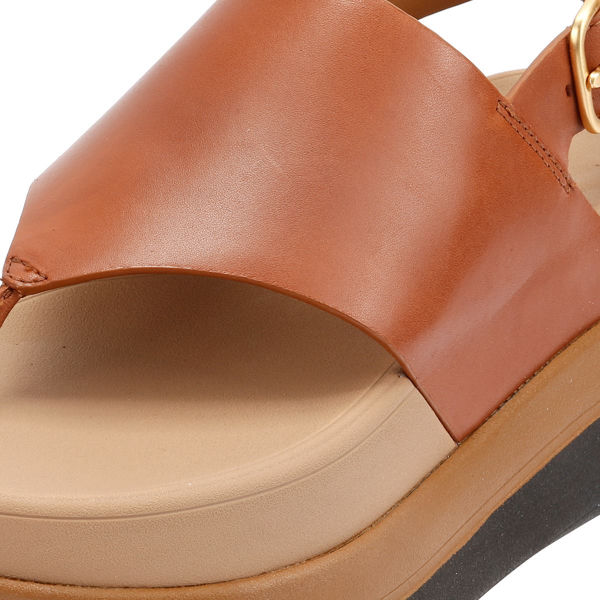 FitFlop F-Mode Damen Sandalen Aus Braunem Leder