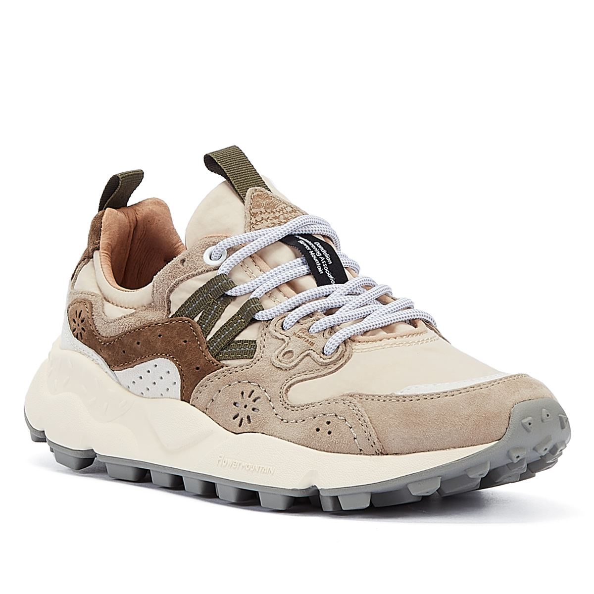 Flower Mountain Yamano 3 Off-Weiße/Graue Wildleder-Sneakers