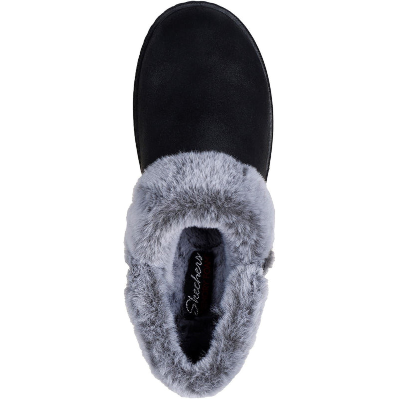 Skechers Cozy Campfire French Toast 2 Textil Damen Hausschuhe In Schwarz