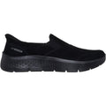 Skechers Go Walk Flex Suede Damenschwarze Turnschuhe
