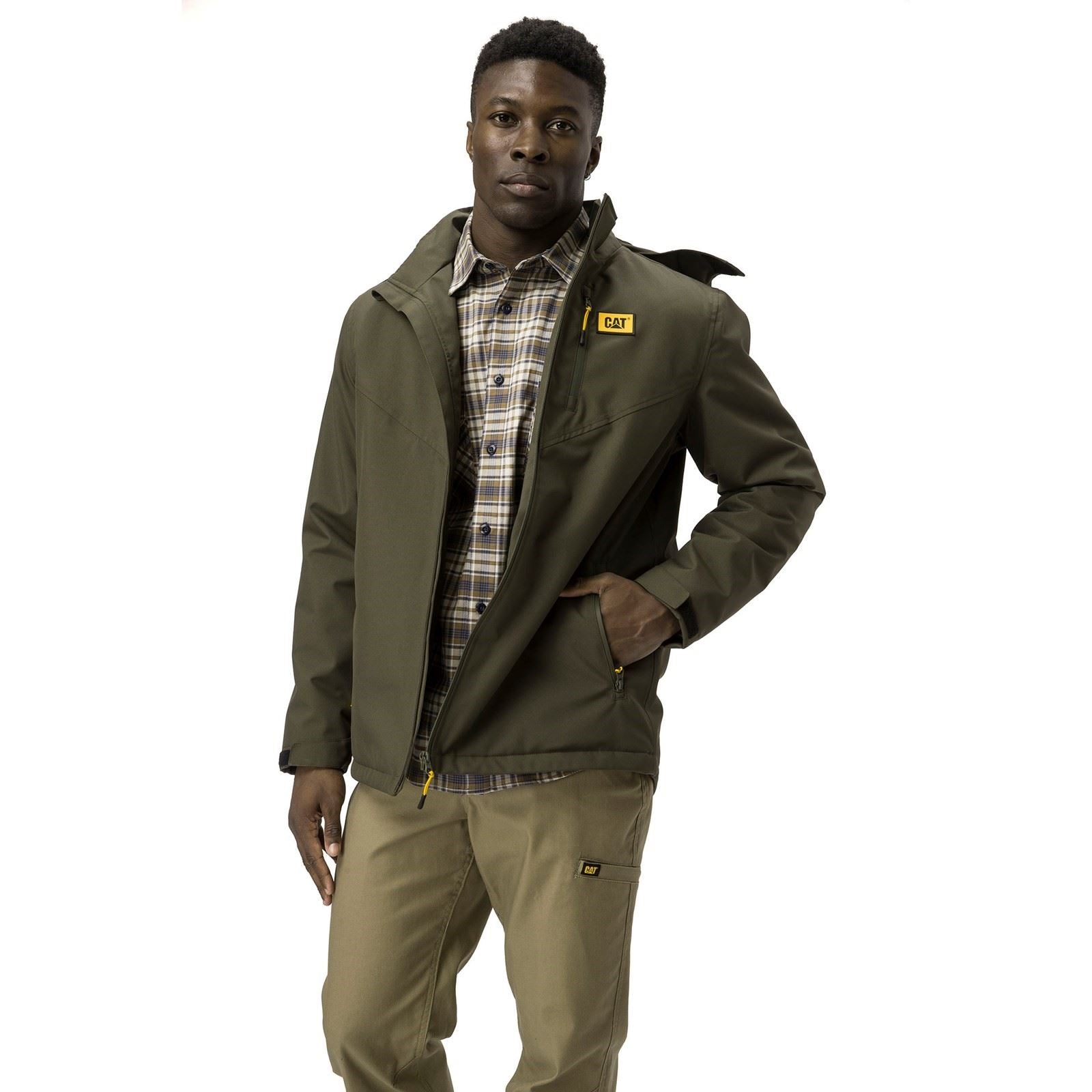 Caterpillar Lightweight Insulated Herren Grünes Daunenjacke