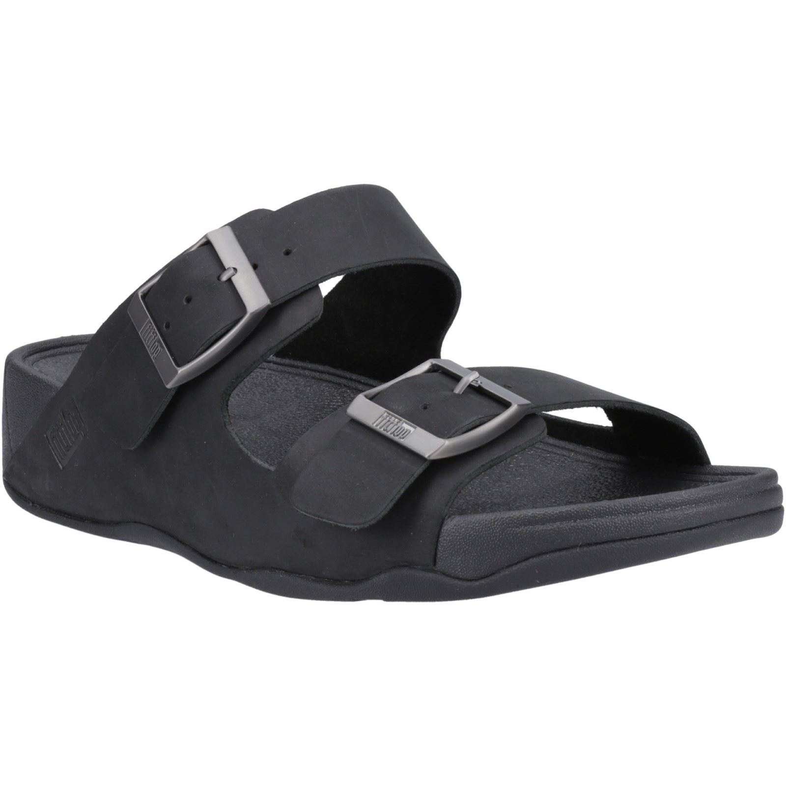 Fitflop Gogh Moc Leder Herren Schwarze Sandalen