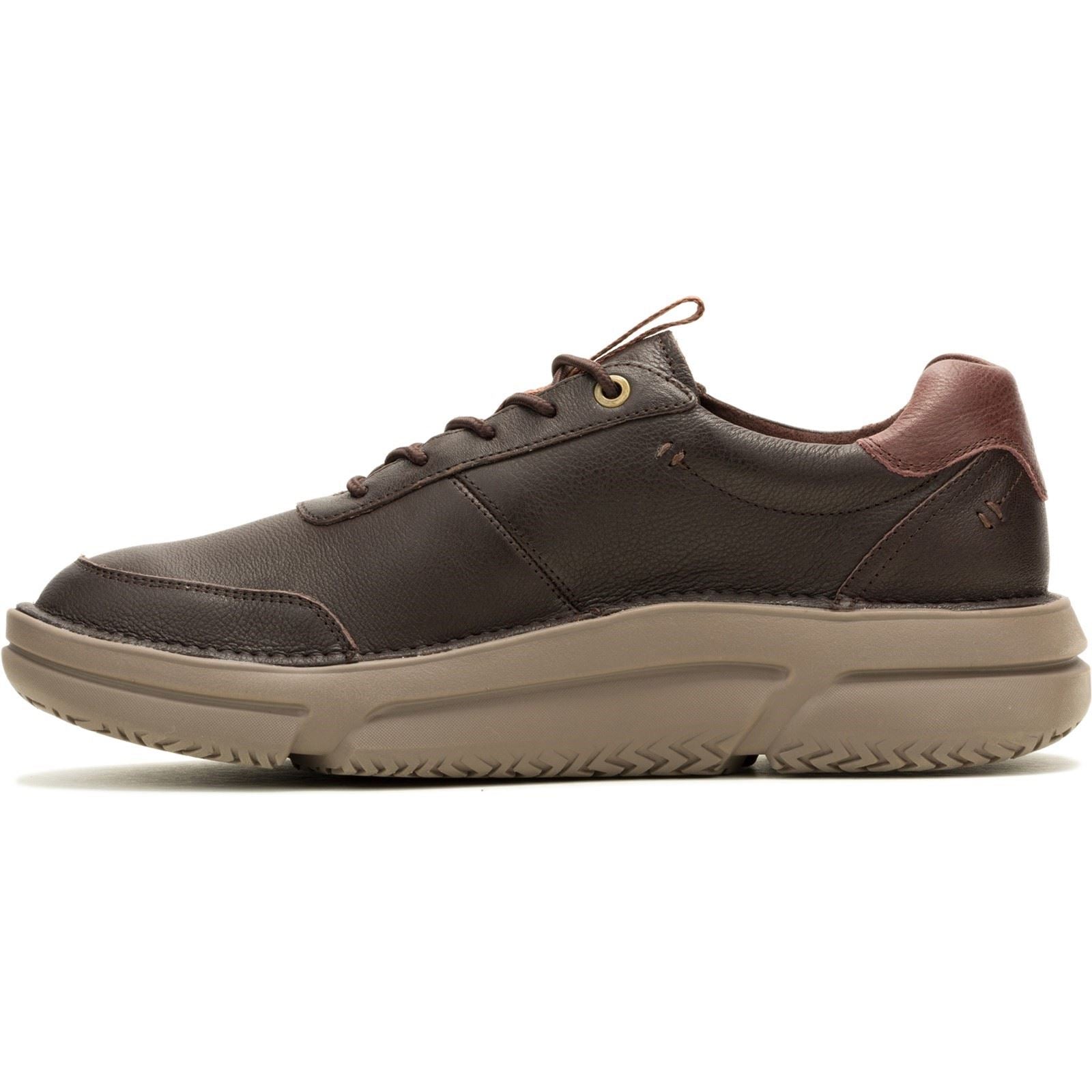 Hush Puppies Baylor Herren Turnschuhe aus braunem Leder