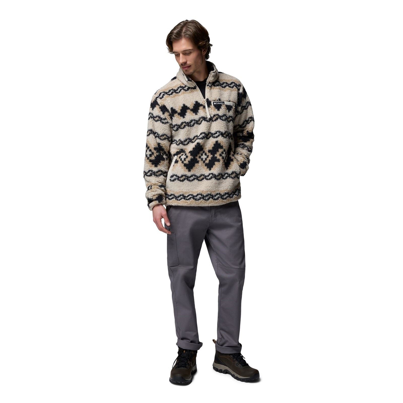 Columbia Rugged Ridge High Pile Half Zip Herren Brauner Fleece Pullover