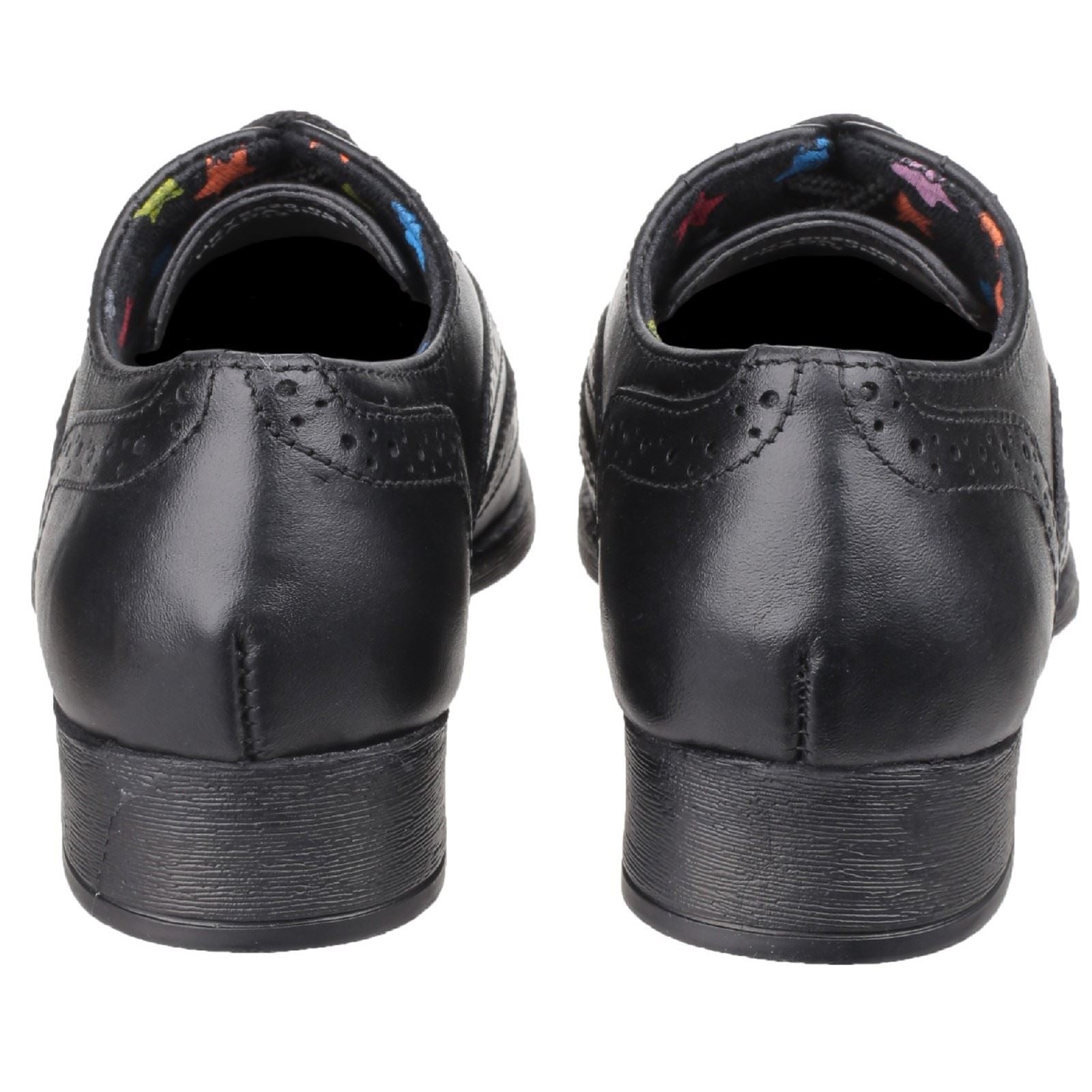 Hush Puppies Kada Junior Mädchen Brogues Aus Schwarzem Leder