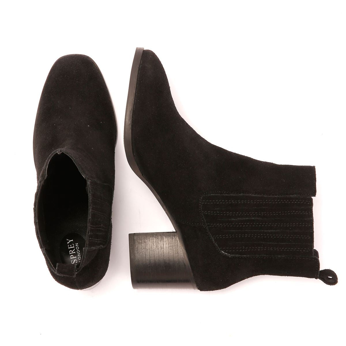 Osprey London The Naples Wildlederschwarze Damenstiefel