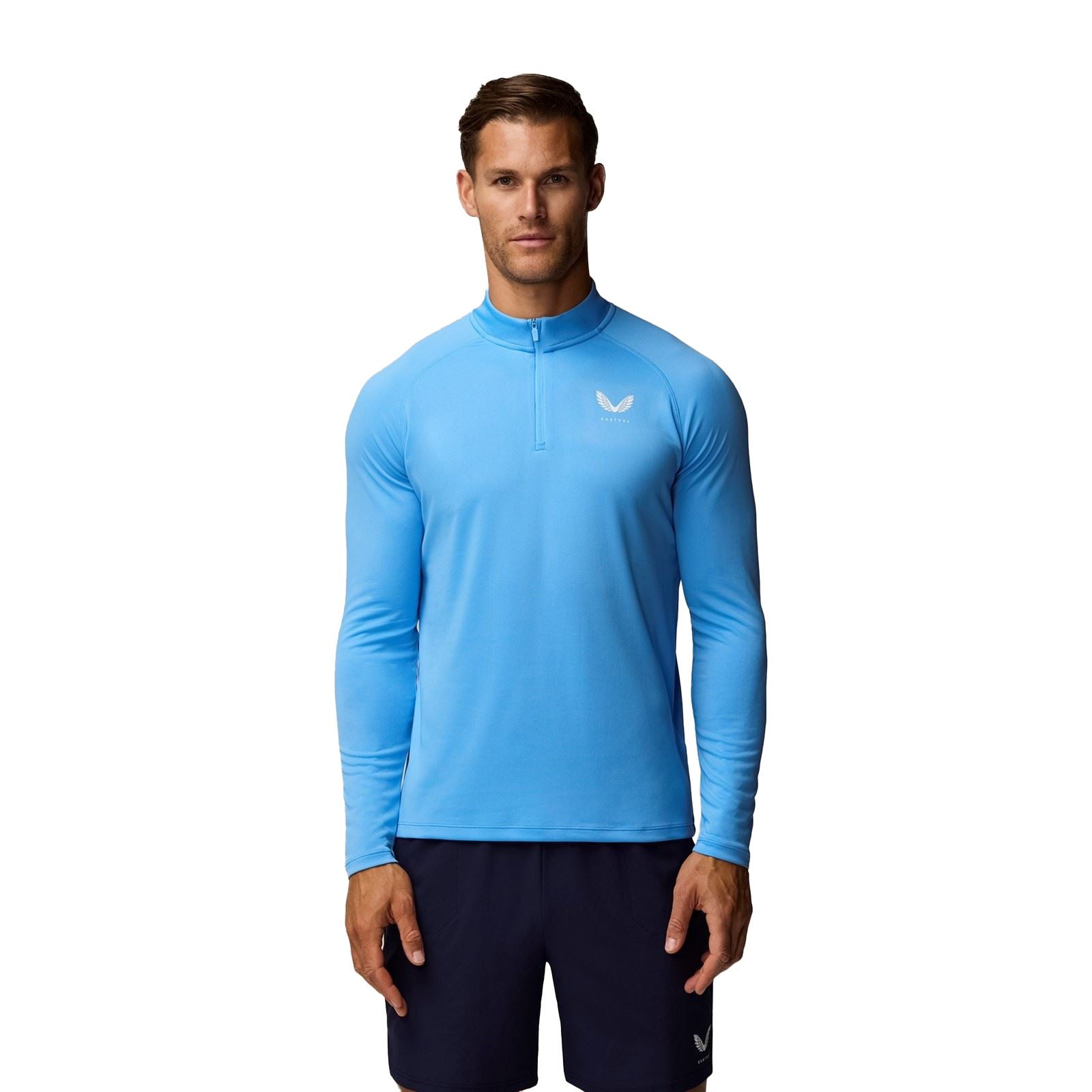 Castore Adapt Training 1/4 Zip Top Polyester Herren Grünes Activewear T-Shirts