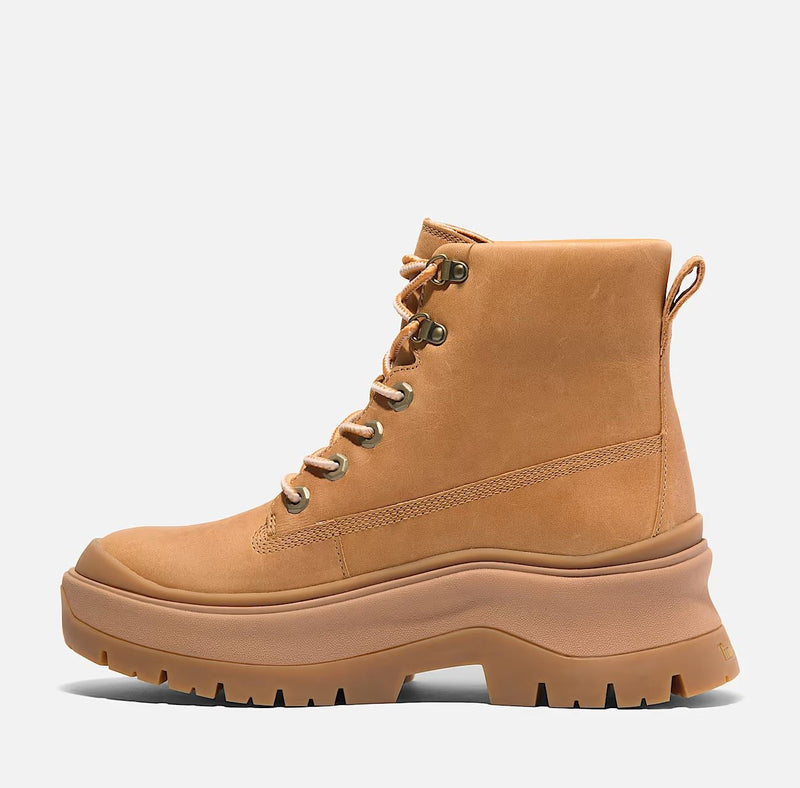 Timberland Roxie Lane Mid Lace Leder Damen Gelbe Stiefel
