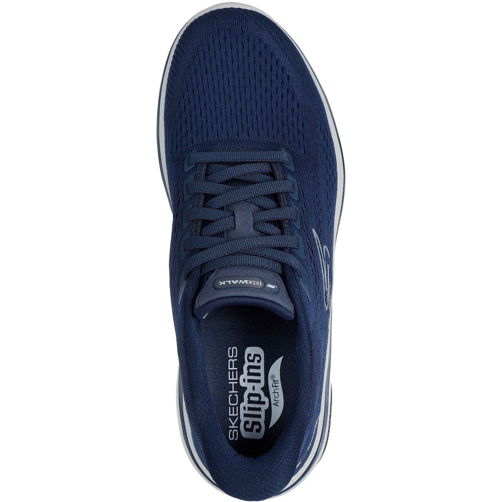 Skechers GO WALK Arch Fit 2.0 Percy Textile Herren Sneaker In Marineblau/Grau