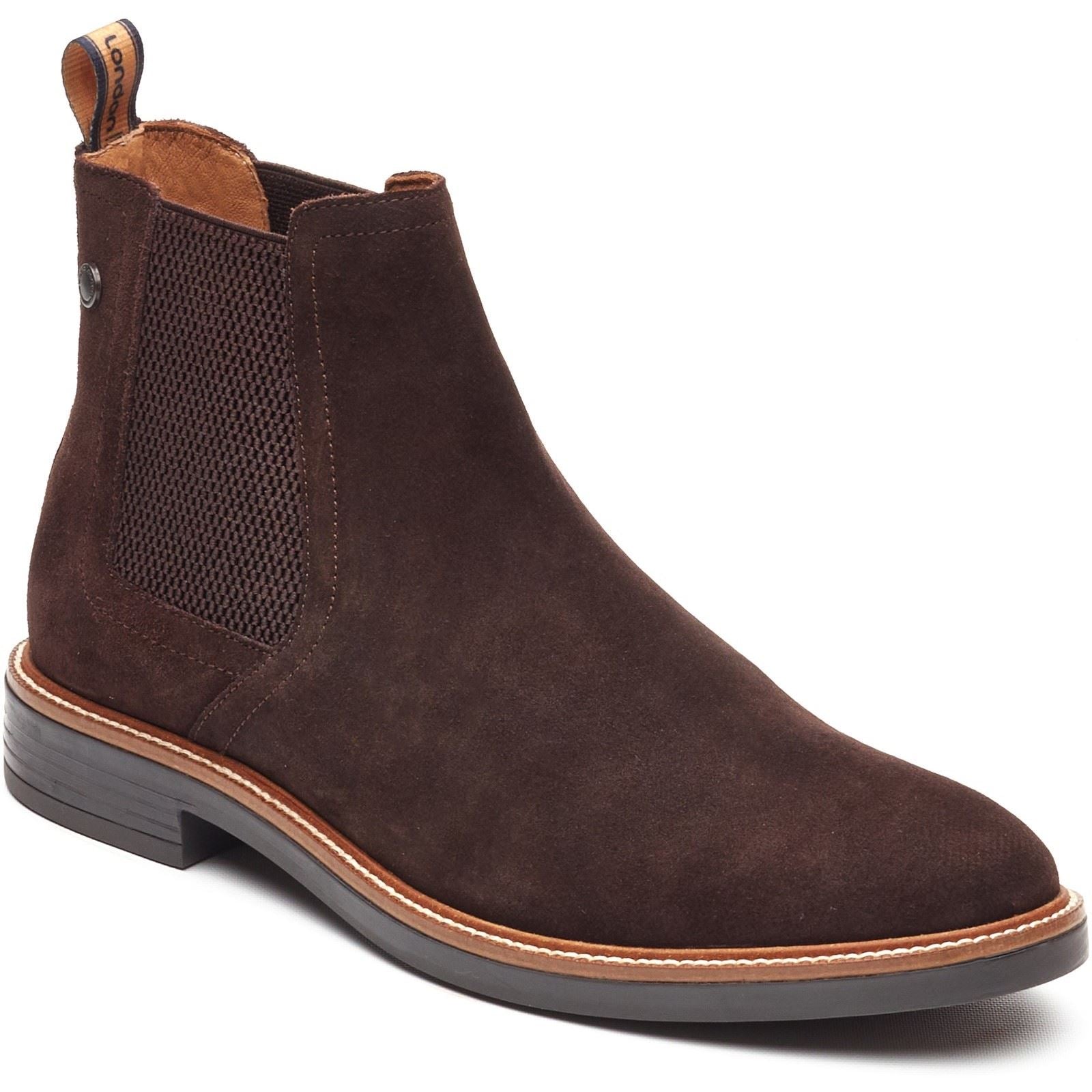 Base London Sussex Chelsea Boot Leder Herren Braune Stiefel