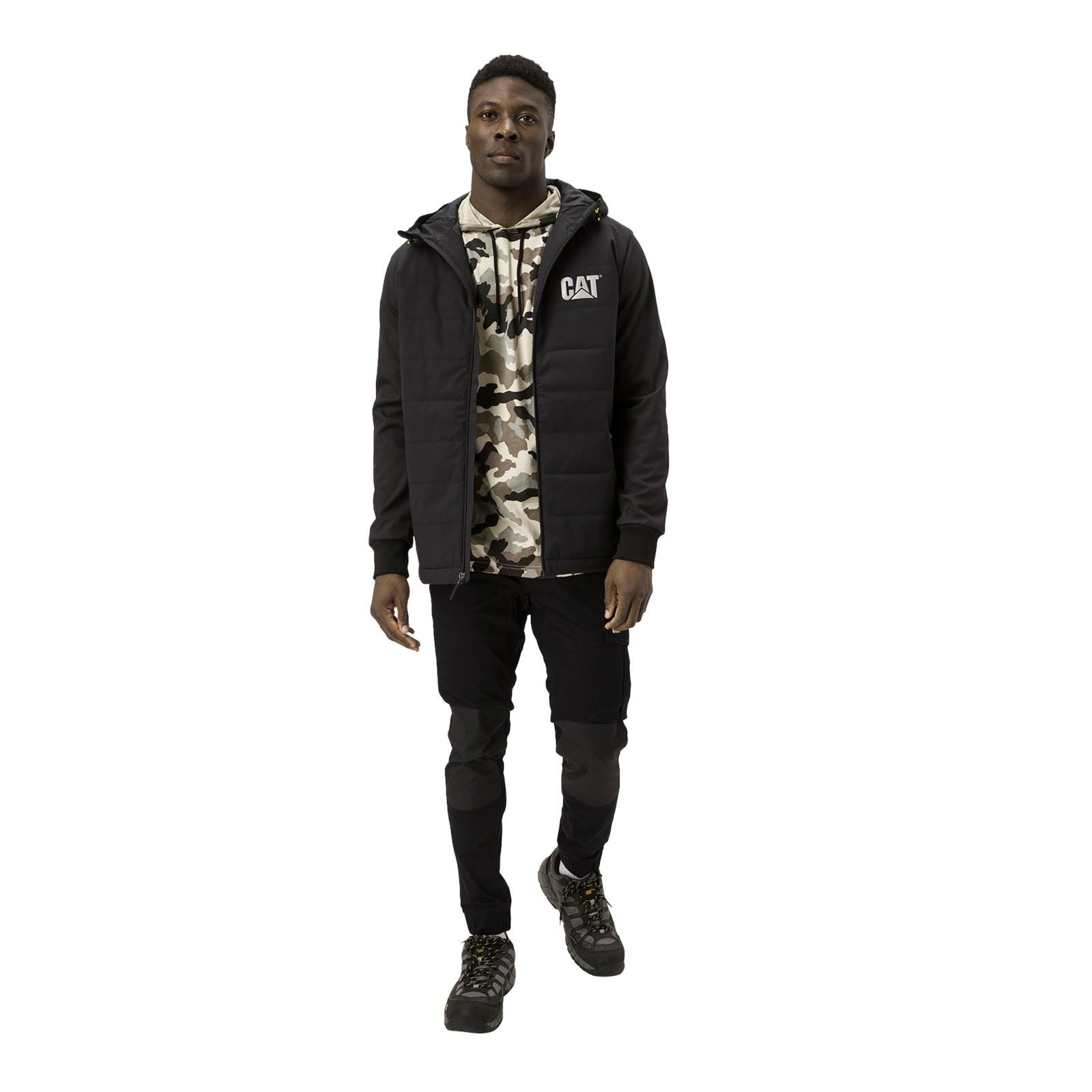Caterpillar Tech Hybrid Herren Schwarze Jacke