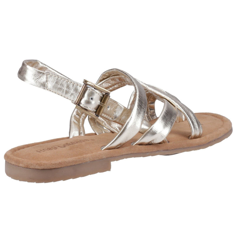 Hush Puppies Hope Damen Sandalen Aus Leder In Gold