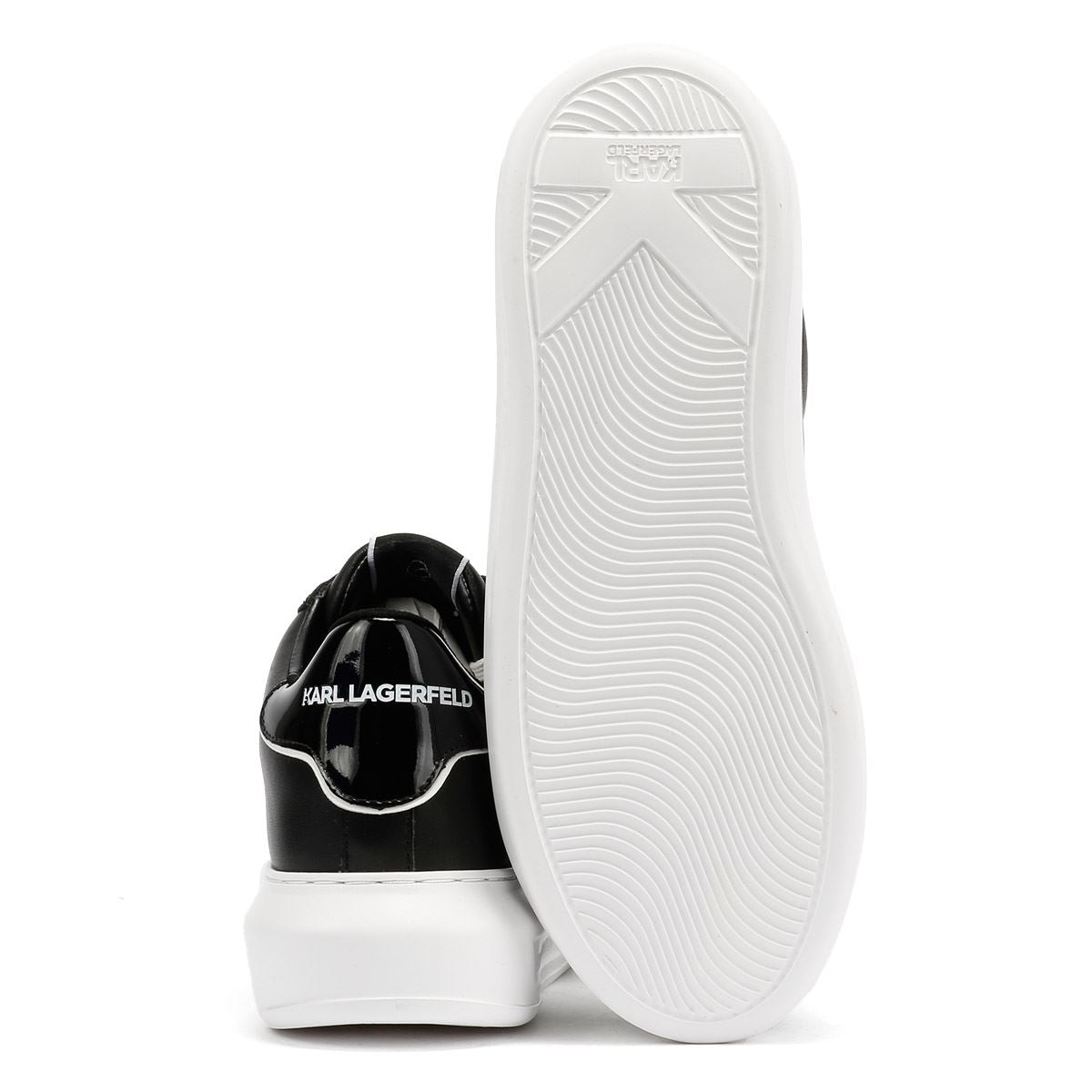Karl Lagerfeld Kapri Signia Emboss Lo Lace Damen-Sneaker Aus Schwarzem Leder