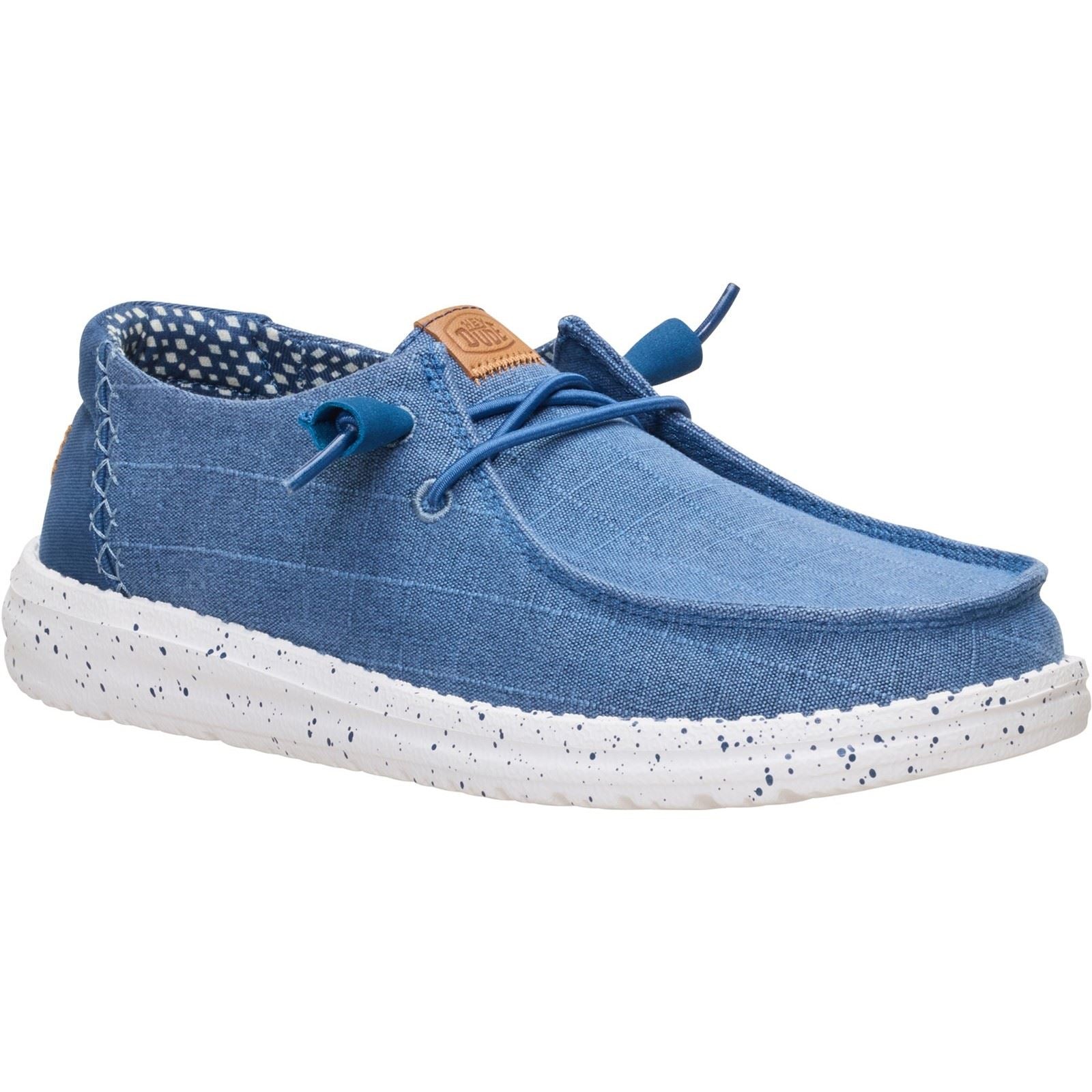HEYDUDE Wendy Chambray Textil Damen Ensign Blau Freizeitschuhe
