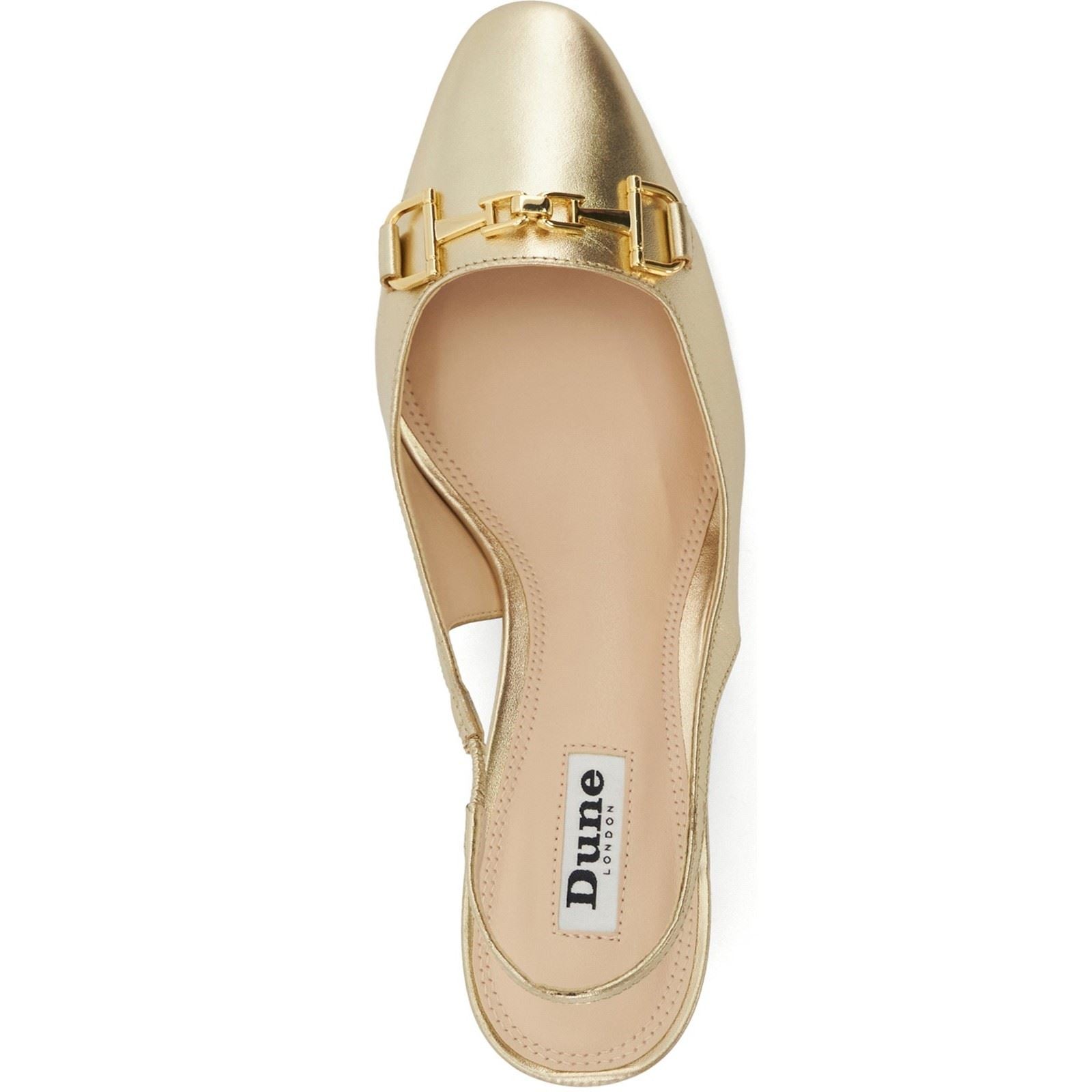 Dune Detailed Leder Frauen Gold Absätze