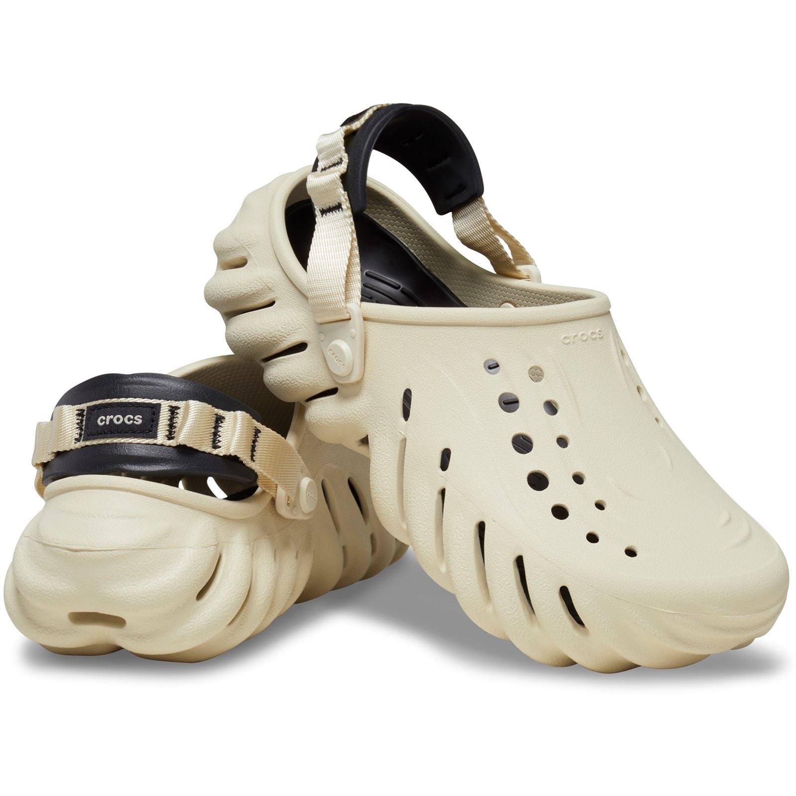 Crocs Echo Thermoplastische Knochen/Schwarze Farbe Clogs