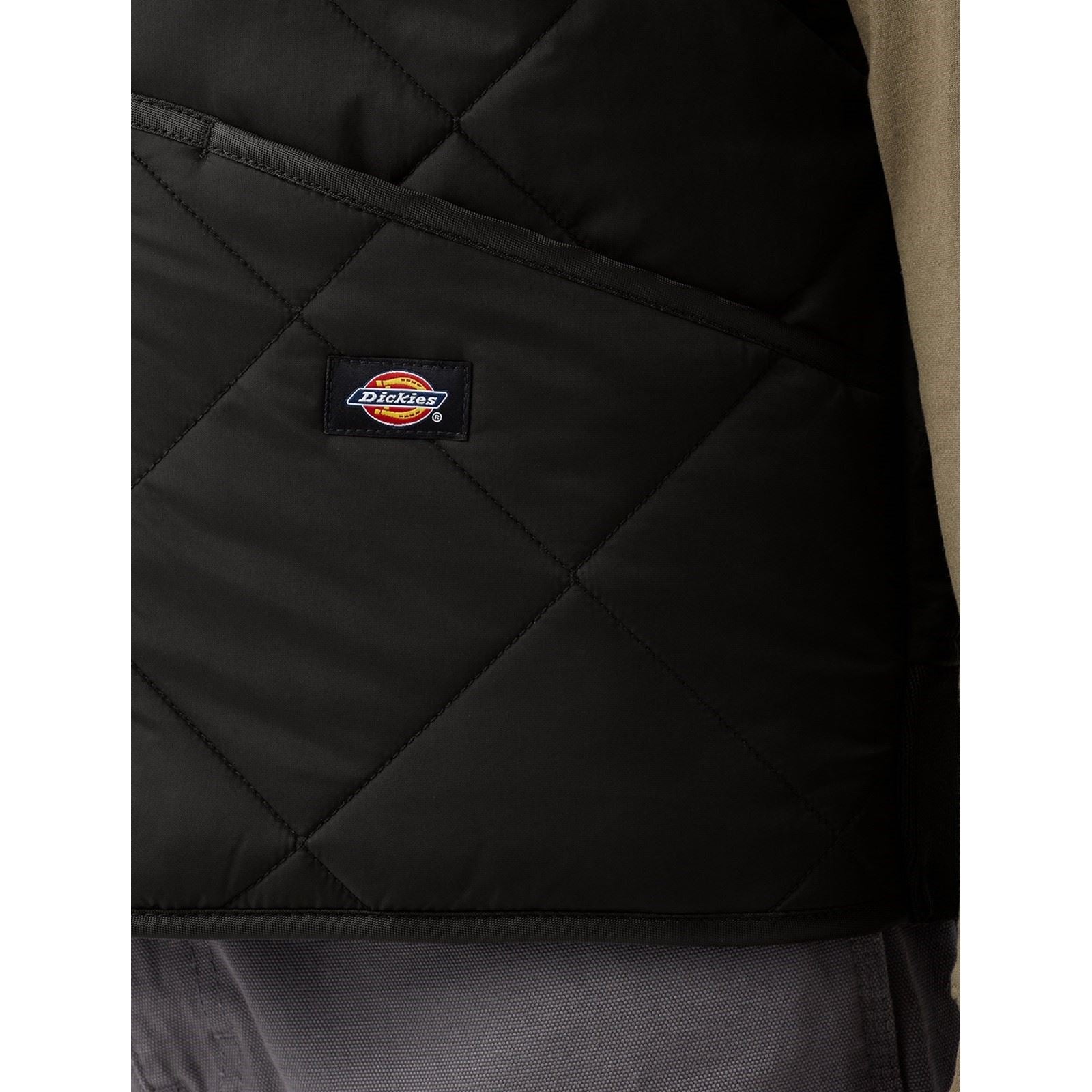 Dickies Diamond Quilted Vest Herren Schwarze Westen