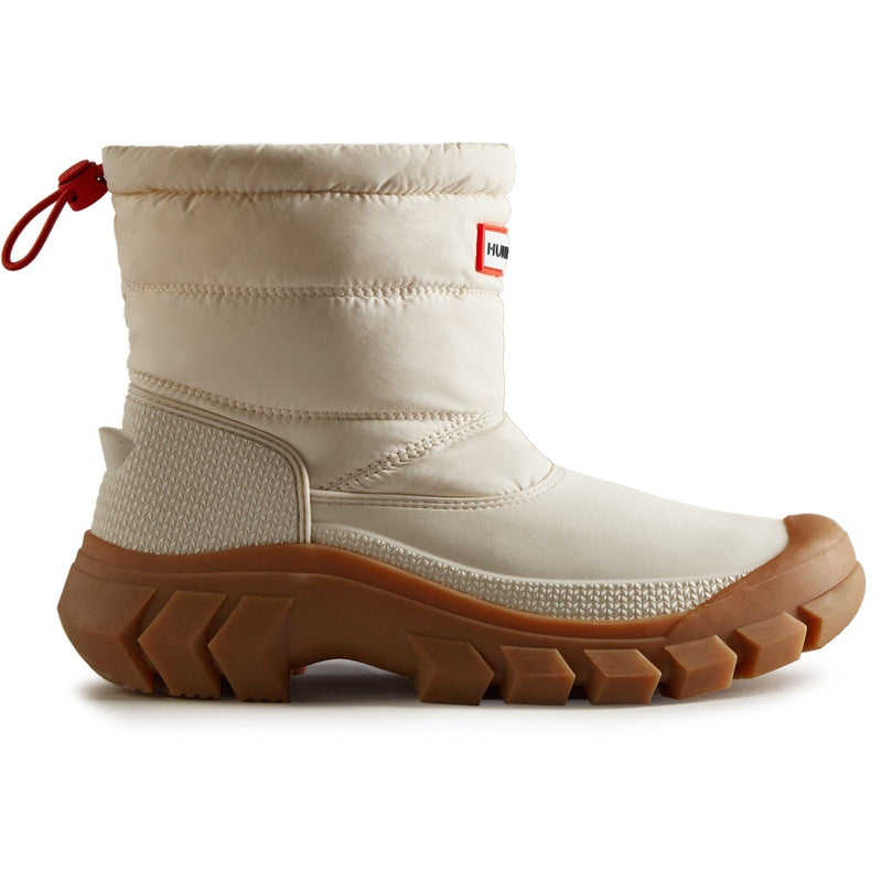 Hunter Intrepid Nylon Damen Gummistiefel In Weiß/Weidegummi